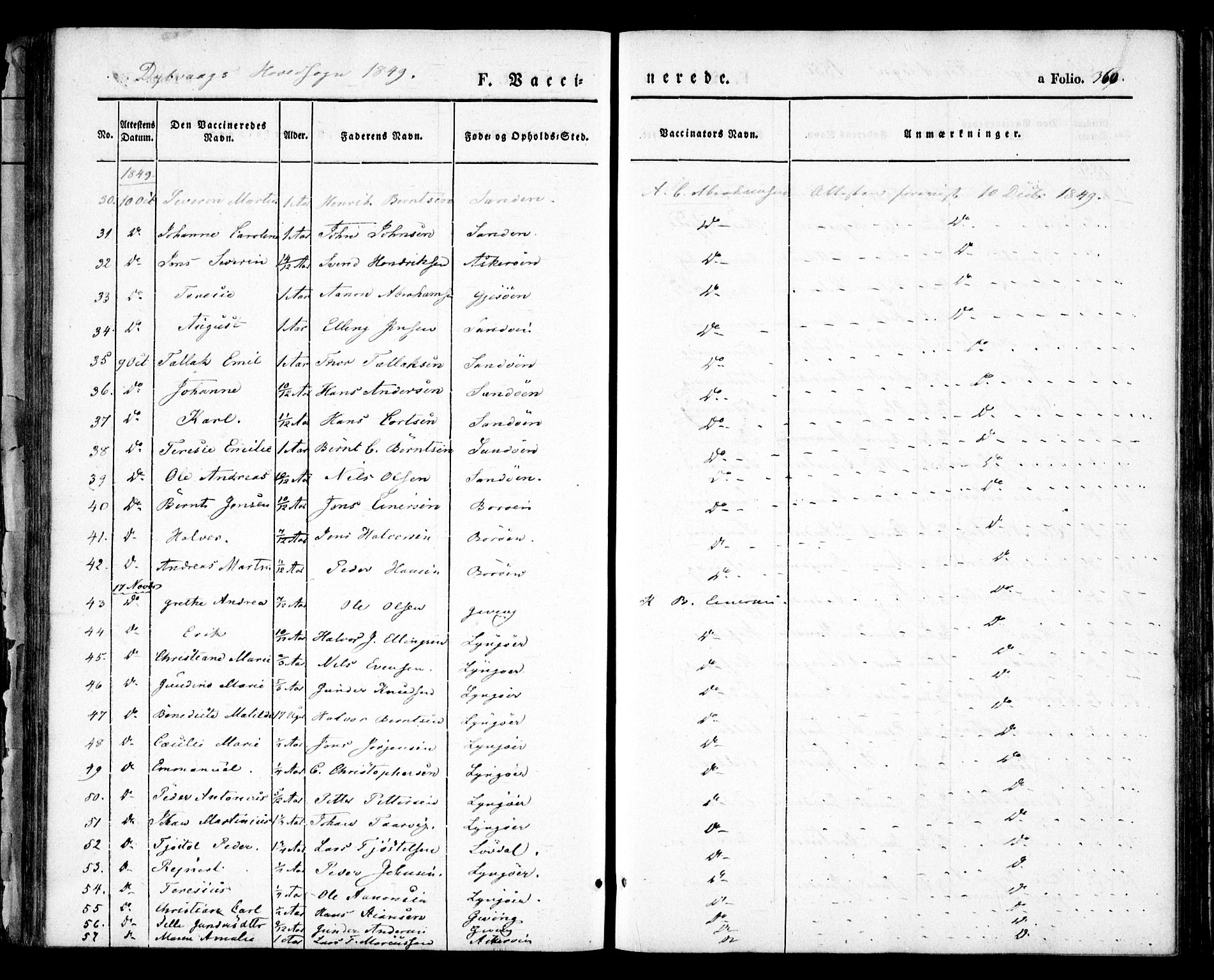 Dypvåg sokneprestkontor, AV/SAK-1111-0007/F/Fa/Faa/L0005: Parish register (official) no. A 5, 1841-1854, p. 360