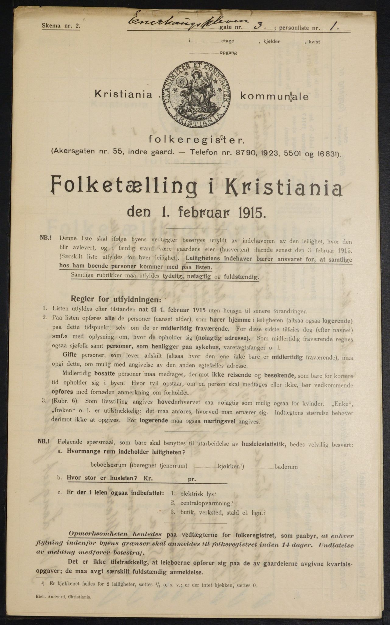 OBA, Municipal Census 1915 for Kristiania, 1915, p. 21280