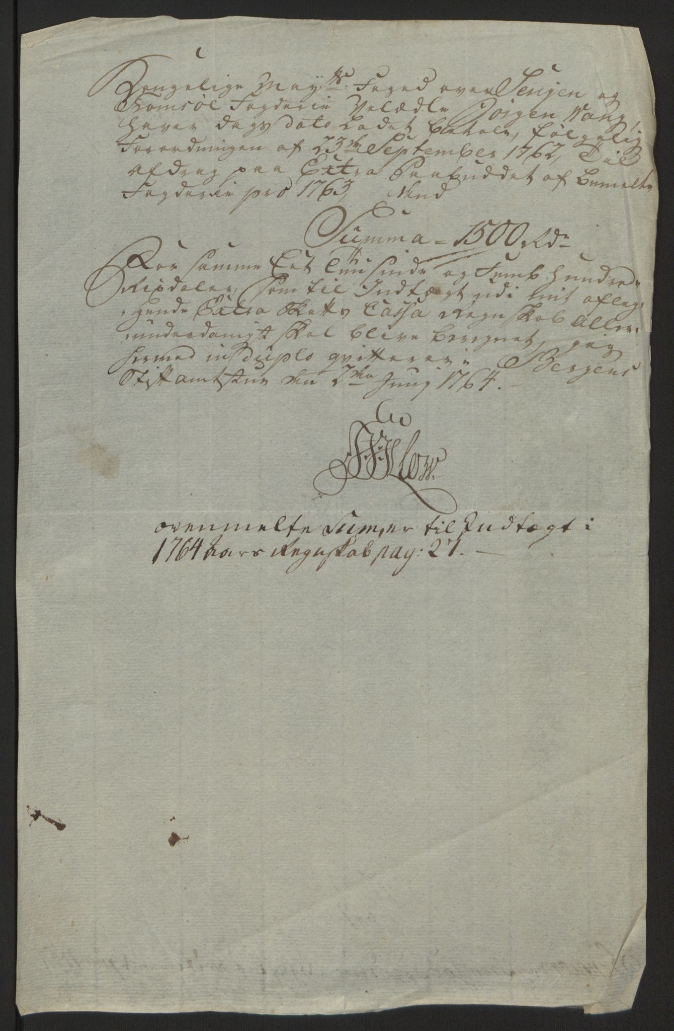 Rentekammeret inntil 1814, Reviderte regnskaper, Fogderegnskap, RA/EA-4092/R68/L4845: Ekstraskatten Senja og Troms, 1762-1765, p. 481