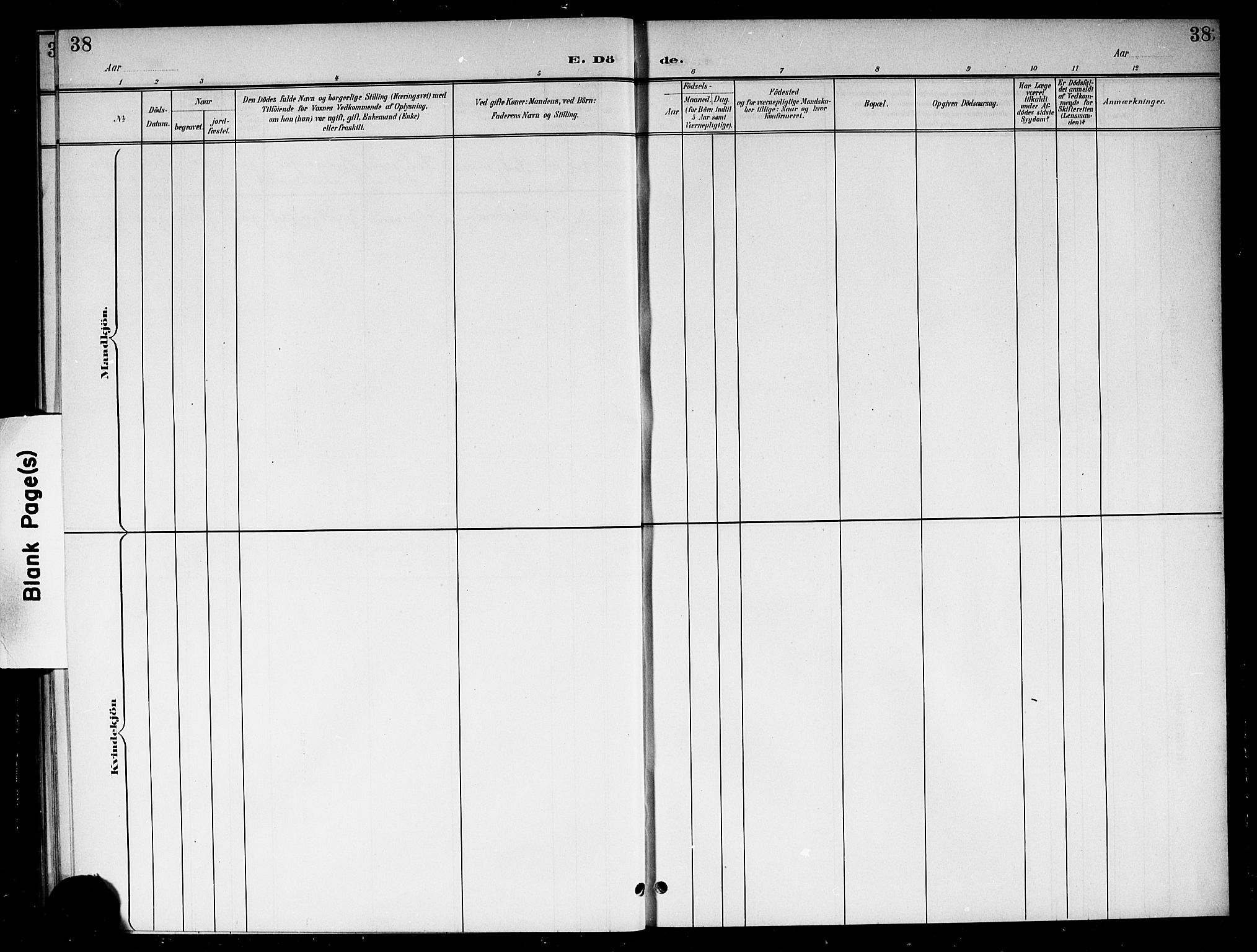 Lardal kirkebøker, SAKO/A-350/G/Gb/L0002: Parish register (copy) no. II 2, 1900-1922, p. 38