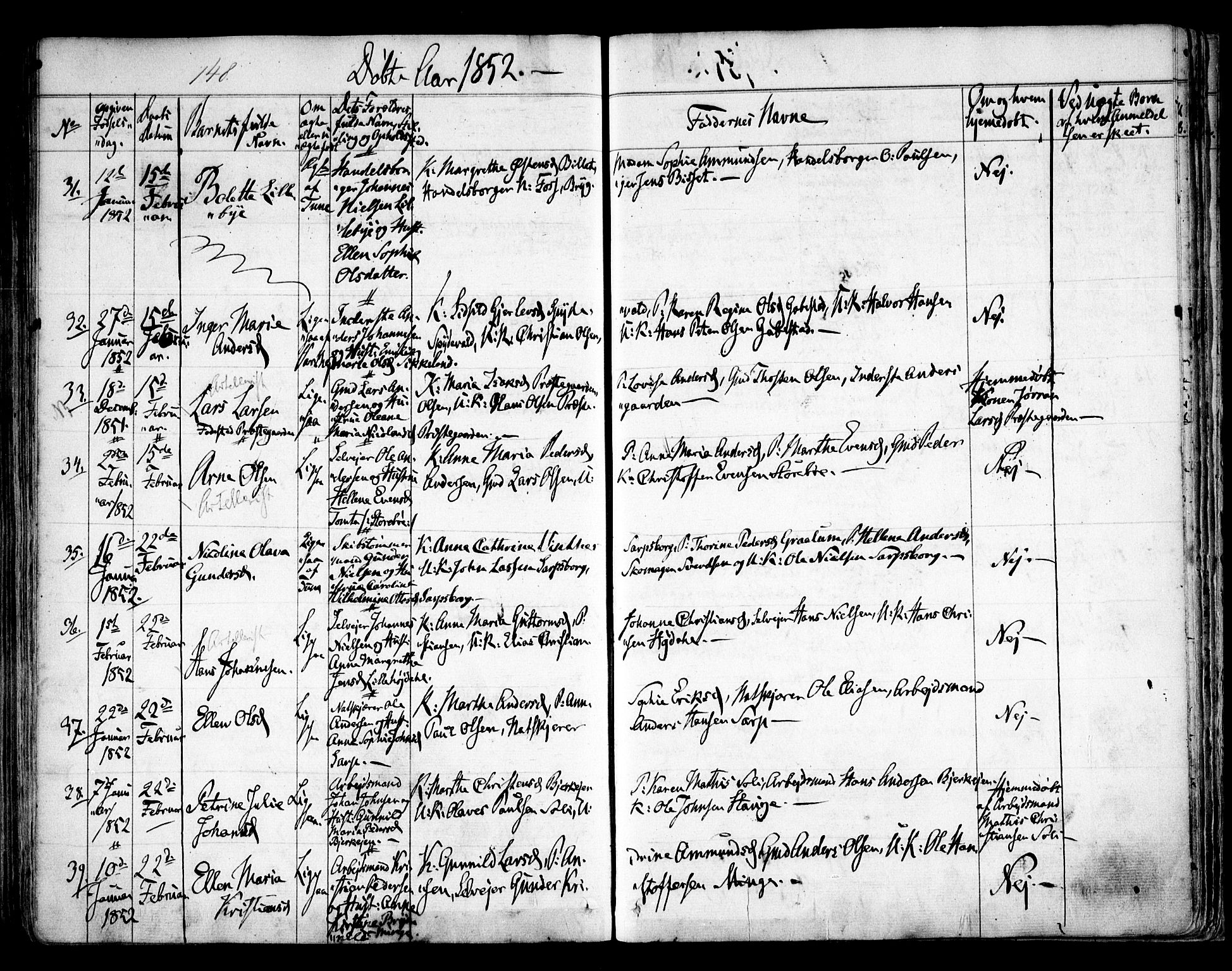 Tune prestekontor Kirkebøker, AV/SAO-A-2007/F/Fa/L0010a: Parish register (official) no. 10A, 1847-1852, p. 148