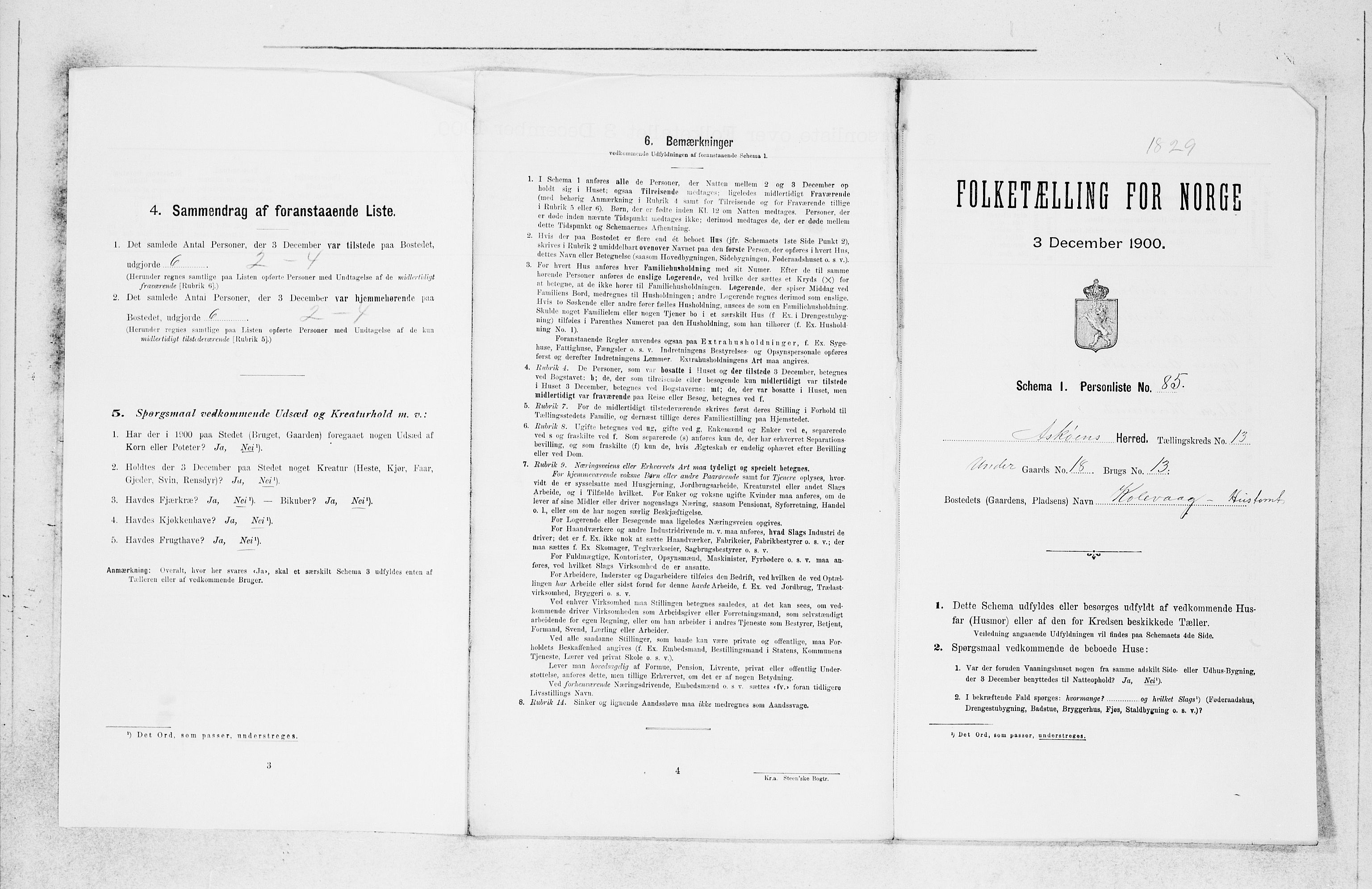 SAB, 1900 census for Askøy, 1900, p. 1946