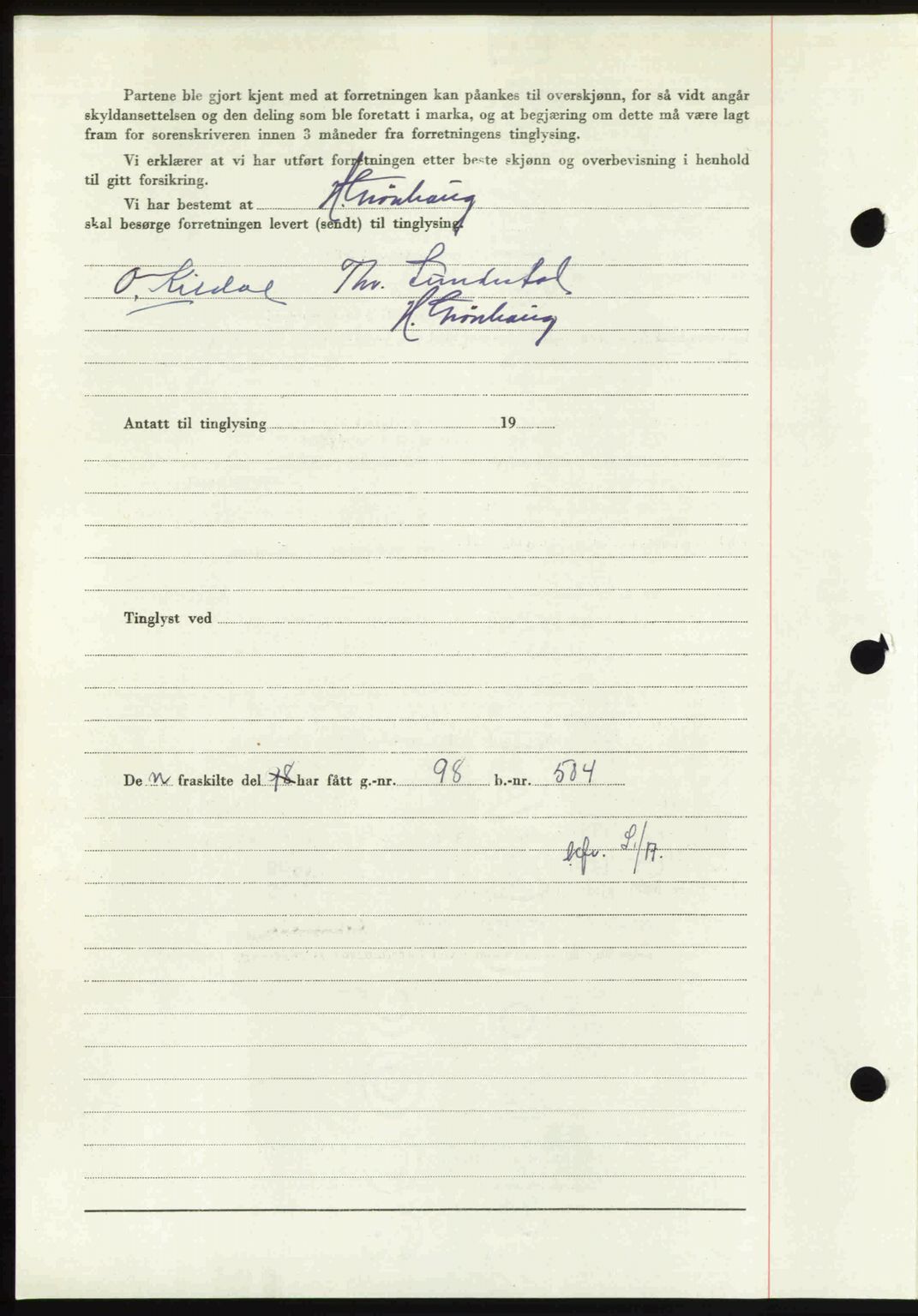 Idd og Marker sorenskriveri, AV/SAO-A-10283/G/Gb/Gbb/L0013: Mortgage book no. A13, 1949-1950, Diary no: : 2272/1949