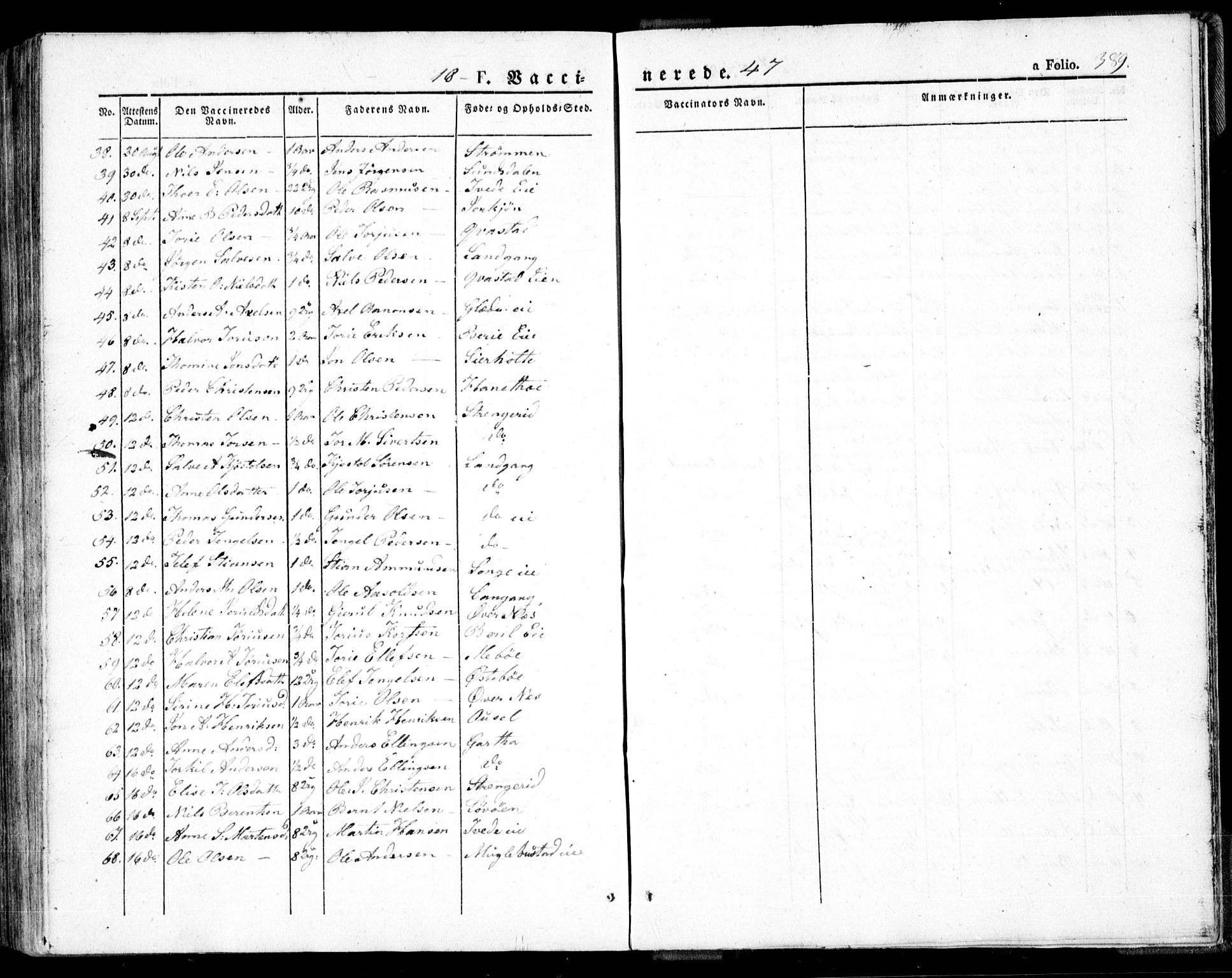 Holt sokneprestkontor, AV/SAK-1111-0021/F/Fa/L0007: Parish register (official) no. A 7, 1836-1848, p. 389