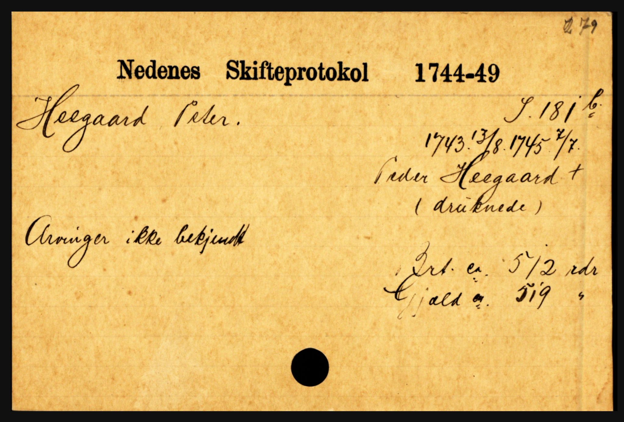 Nedenes sorenskriveri før 1824, AV/SAK-1221-0007/H, p. 11505