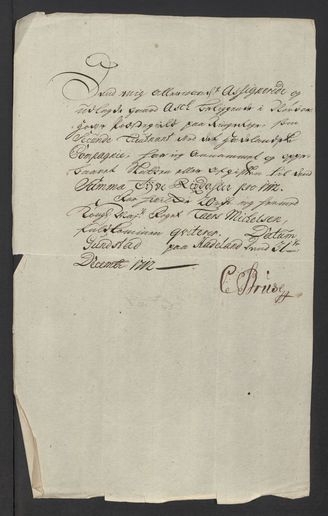 Rentekammeret inntil 1814, Reviderte regnskaper, Fogderegnskap, AV/RA-EA-4092/R23/L1470: Fogderegnskap Ringerike og Hallingdal, 1712, p. 147