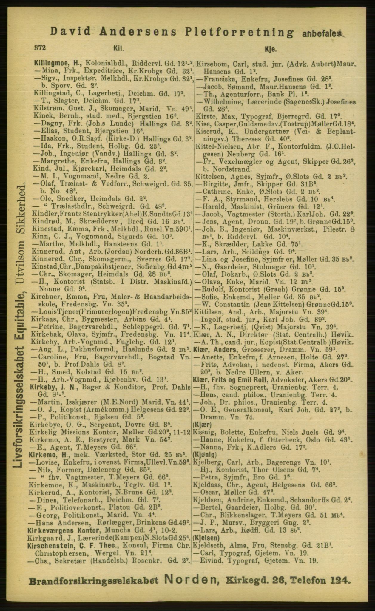 Kristiania/Oslo adressebok, PUBL/-, 1898, p. 372