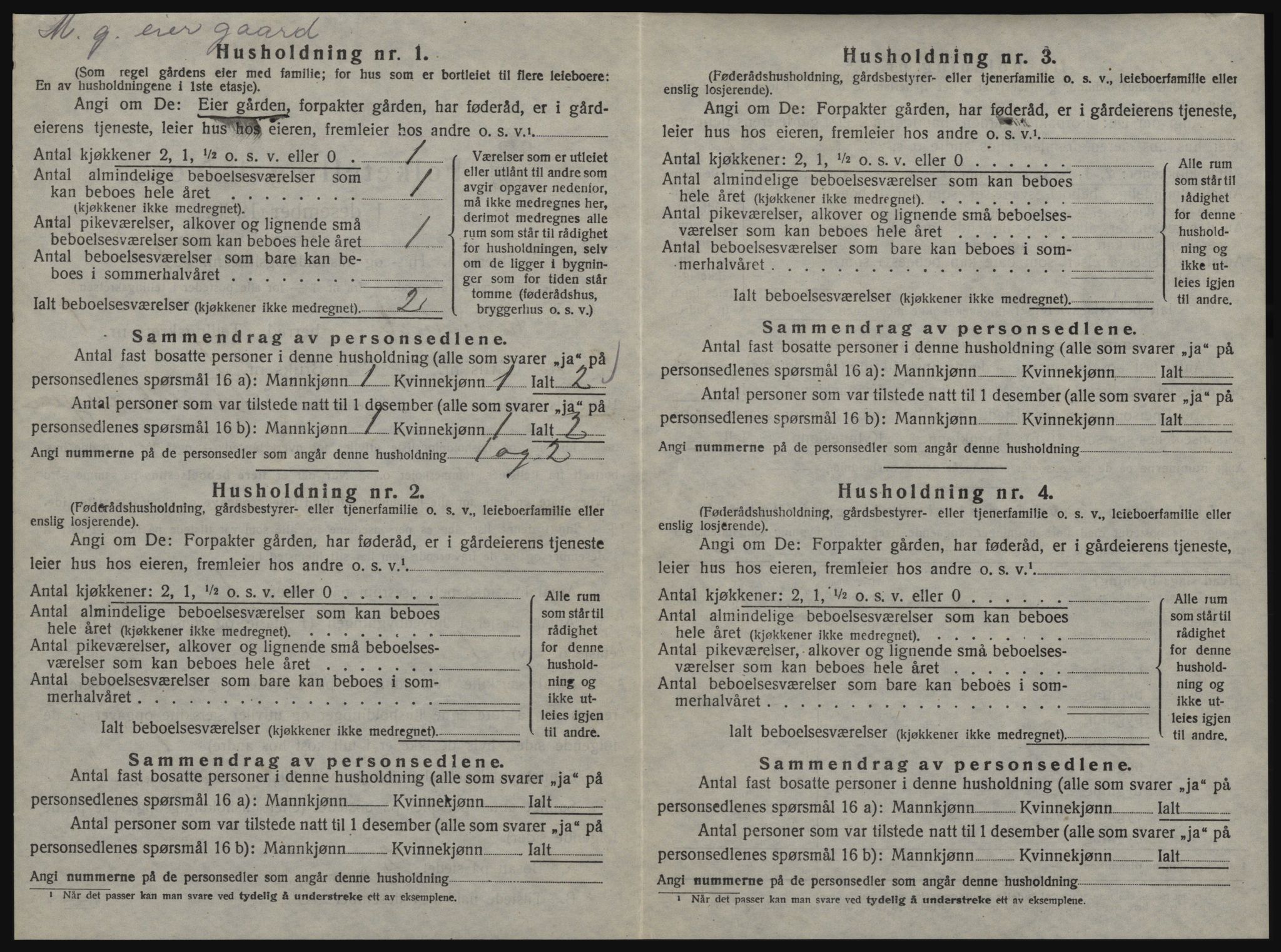 SAT, 1920 census for Ørland, 1920, p. 182