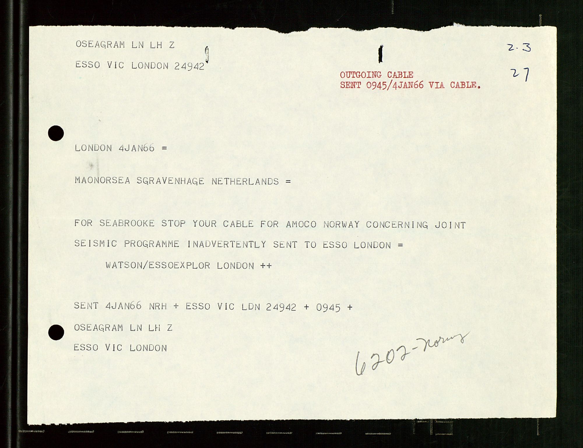 Pa 1512 - Esso Exploration and Production Norway Inc., AV/SAST-A-101917/E/Ea/L0021: Sak og korrespondanse, 1965-1974, p. 33