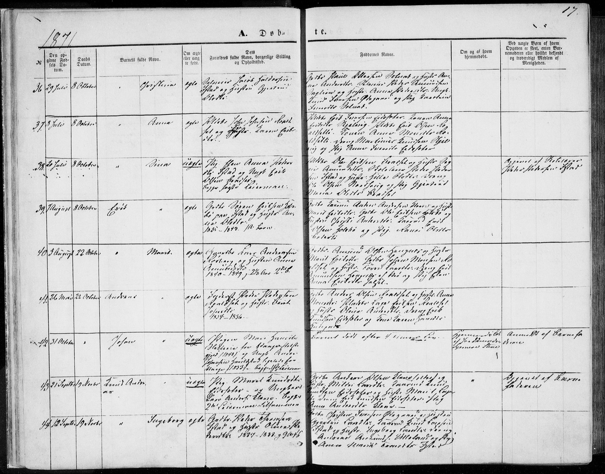 Ministerialprotokoller, klokkerbøker og fødselsregistre - Møre og Romsdal, SAT/A-1454/557/L0681: Parish register (official) no. 557A03, 1869-1886, p. 17