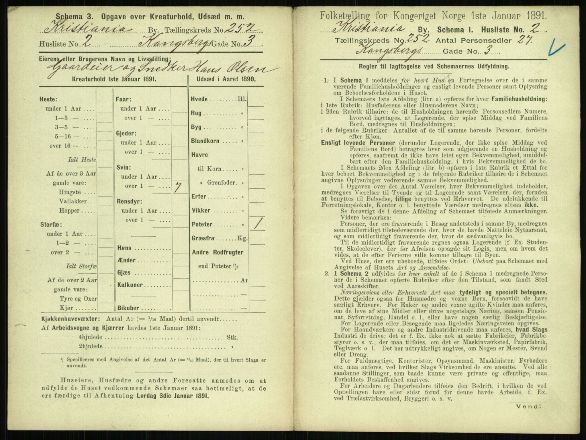 RA, 1891 census for 0301 Kristiania, 1891, p. 153312