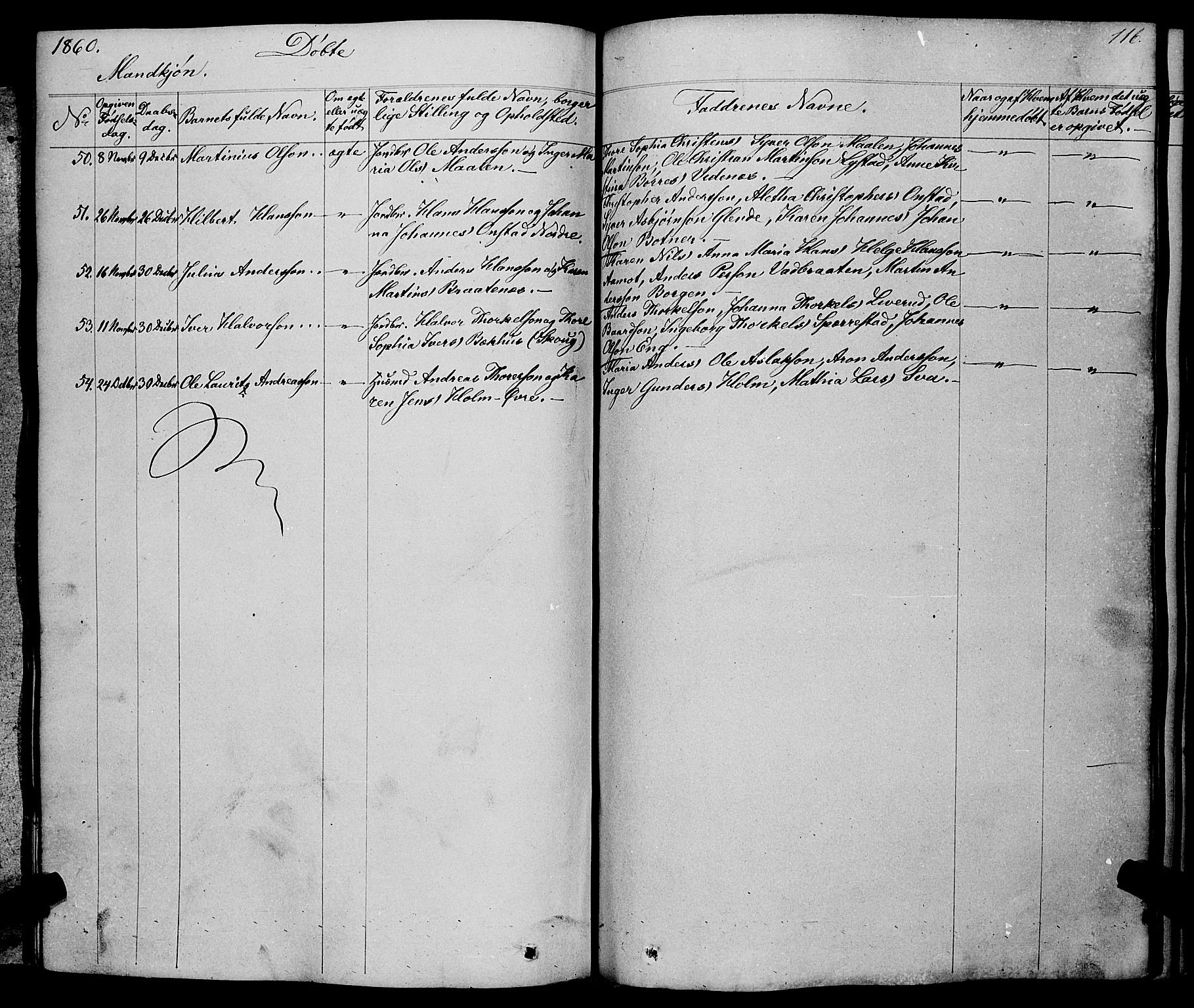 Skiptvet prestekontor Kirkebøker, SAO/A-20009/F/Fa/L0006: Parish register (official) no. 6, 1839-1860, p. 116