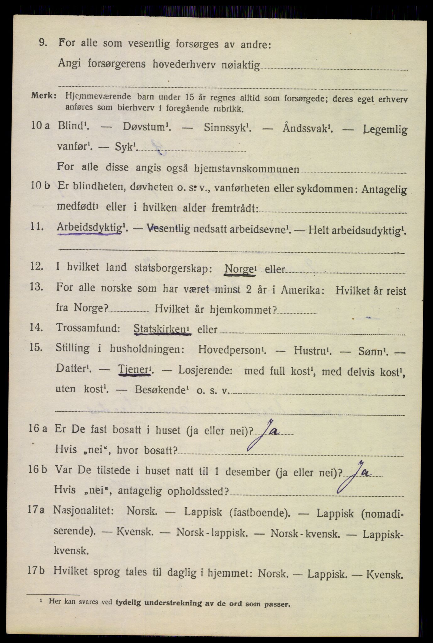 SAT, 1920 census for Skjerstad, 1920, p. 638