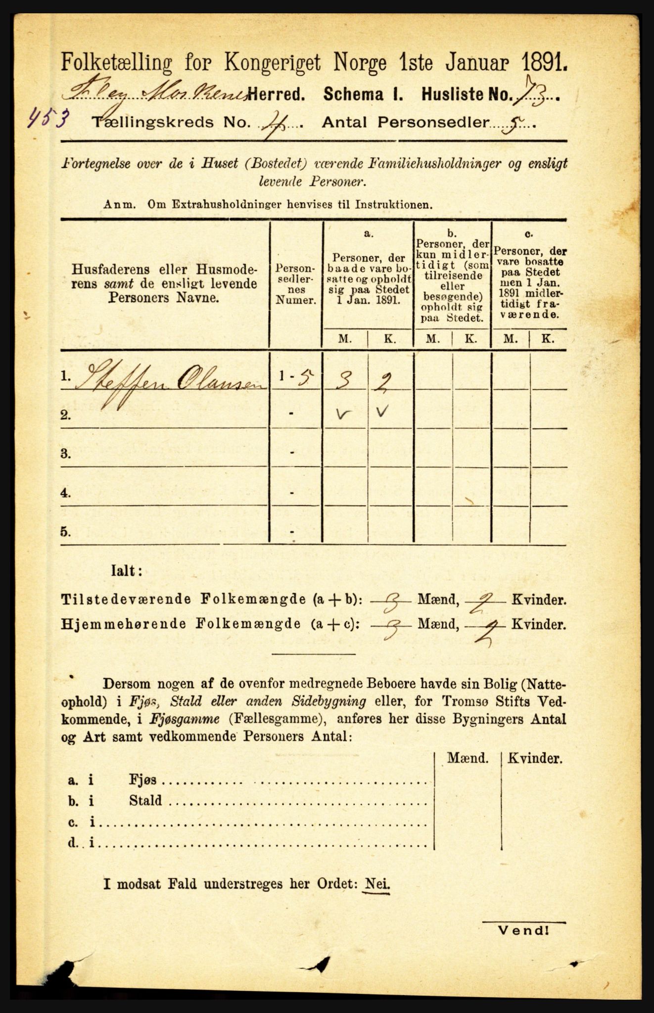 RA, 1891 census for 1859 Flakstad, 1891, p. 1857