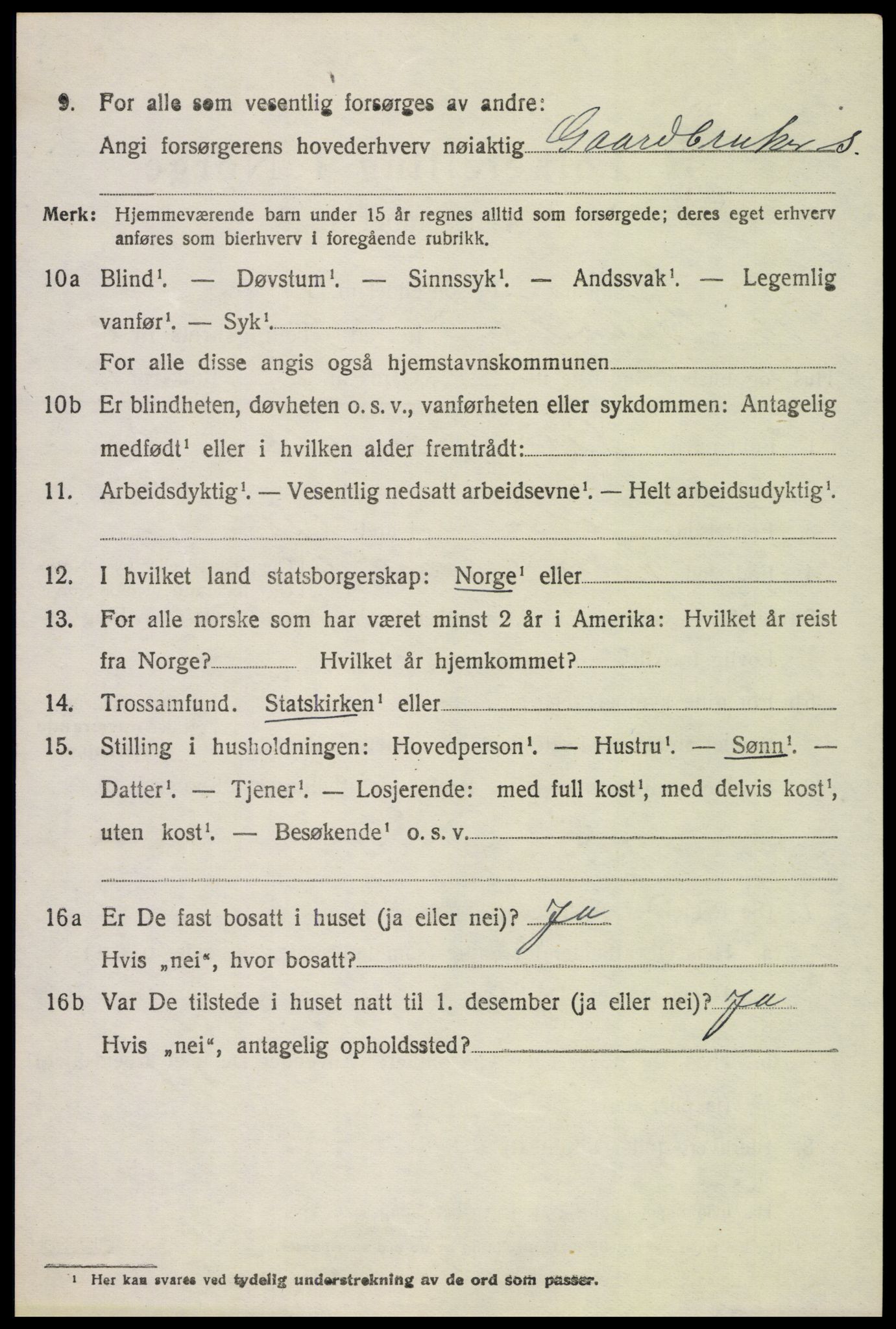 SAH, 1920 census for Østre Gausdal, 1920, p. 5841