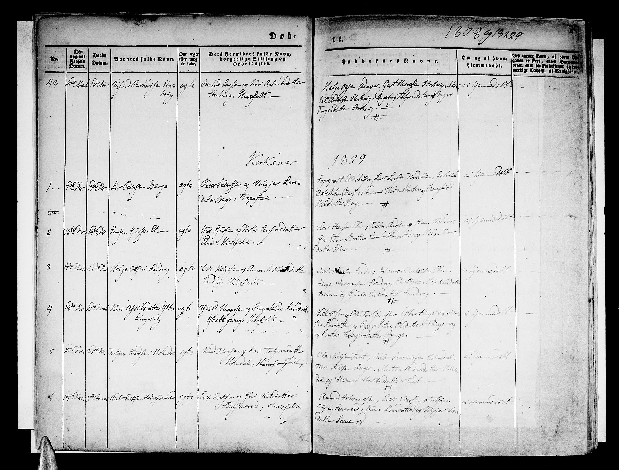 Skånevik sokneprestembete, AV/SAB-A-77801/H/Haa: Parish register (official) no. A 4, 1828-1848, p. 4