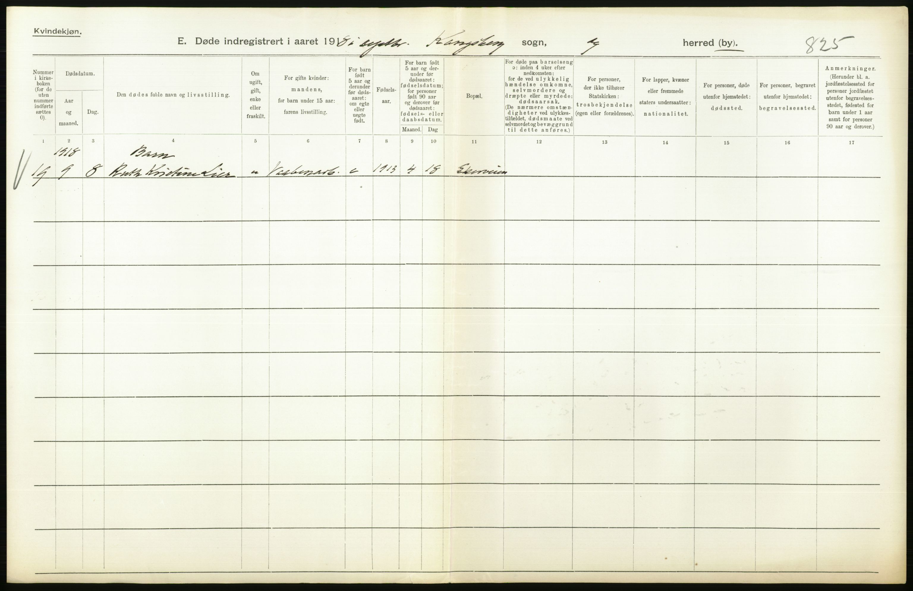 Statistisk sentralbyrå, Sosiodemografiske emner, Befolkning, AV/RA-S-2228/D/Df/Dfb/Dfbh/L0020: Buskerud fylke: Døde. Bygder og byer., 1918, p. 664