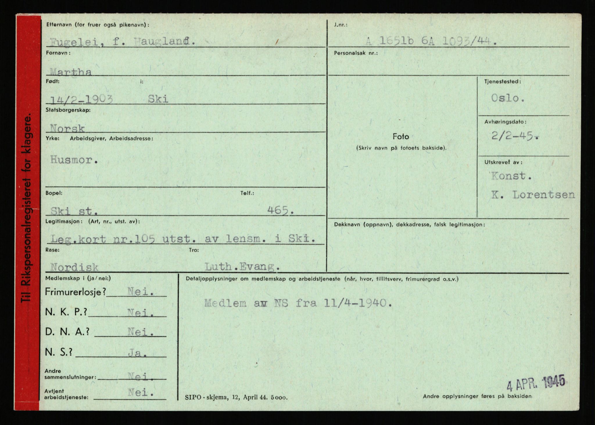 Statspolitiet - Hovedkontoret / Osloavdelingen, AV/RA-S-1329/C/Ca/L0004: Eid - funn av gjenstander	, 1943-1945, p. 5041