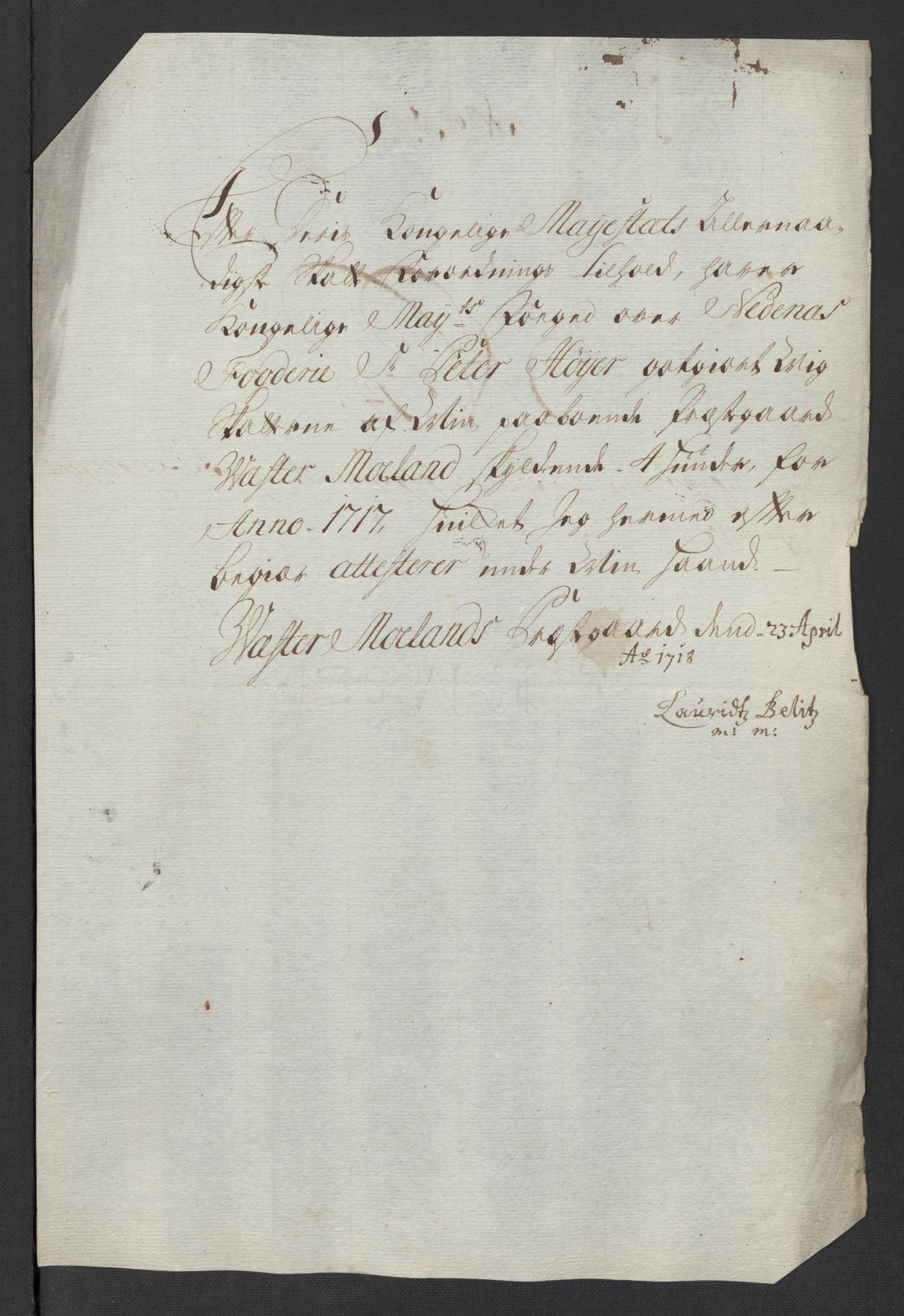 Rentekammeret inntil 1814, Reviderte regnskaper, Fogderegnskap, AV/RA-EA-4092/R39/L2326: Fogderegnskap Nedenes, 1717, p. 223