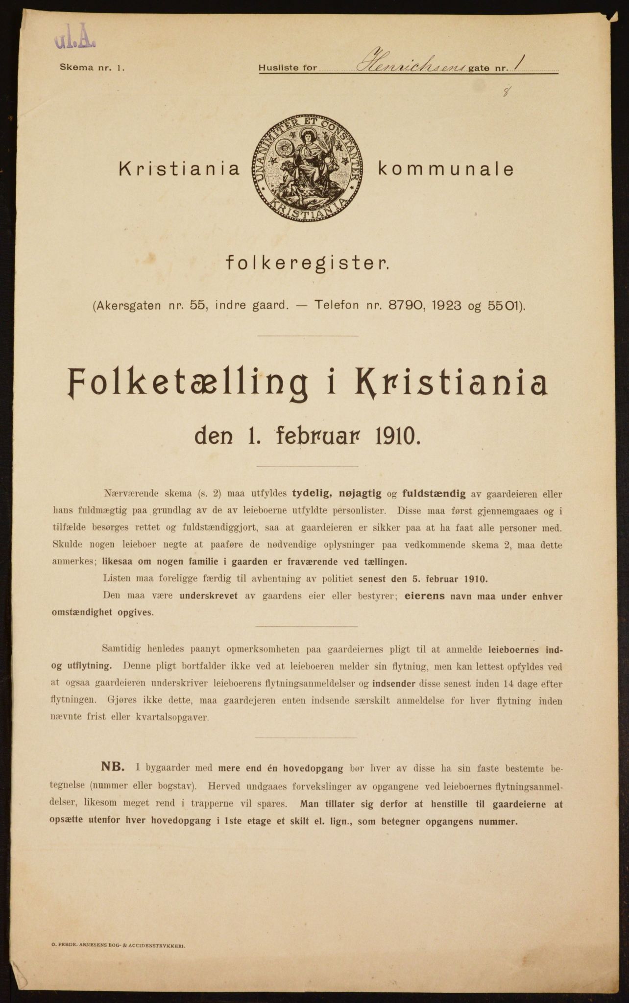 OBA, Municipal Census 1910 for Kristiania, 1910, p. 37791