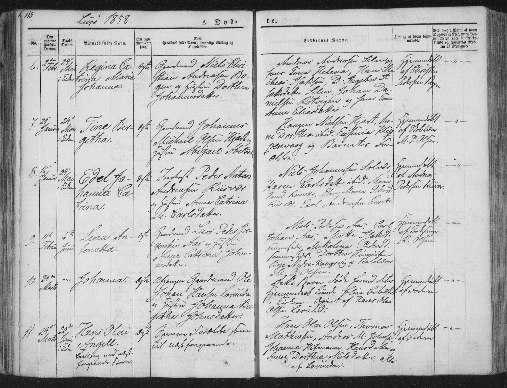 Ministerialprotokoller, klokkerbøker og fødselsregistre - Nordland, SAT/A-1459/839/L0565: Parish register (official) no. 839A02, 1825-1862, p. 115