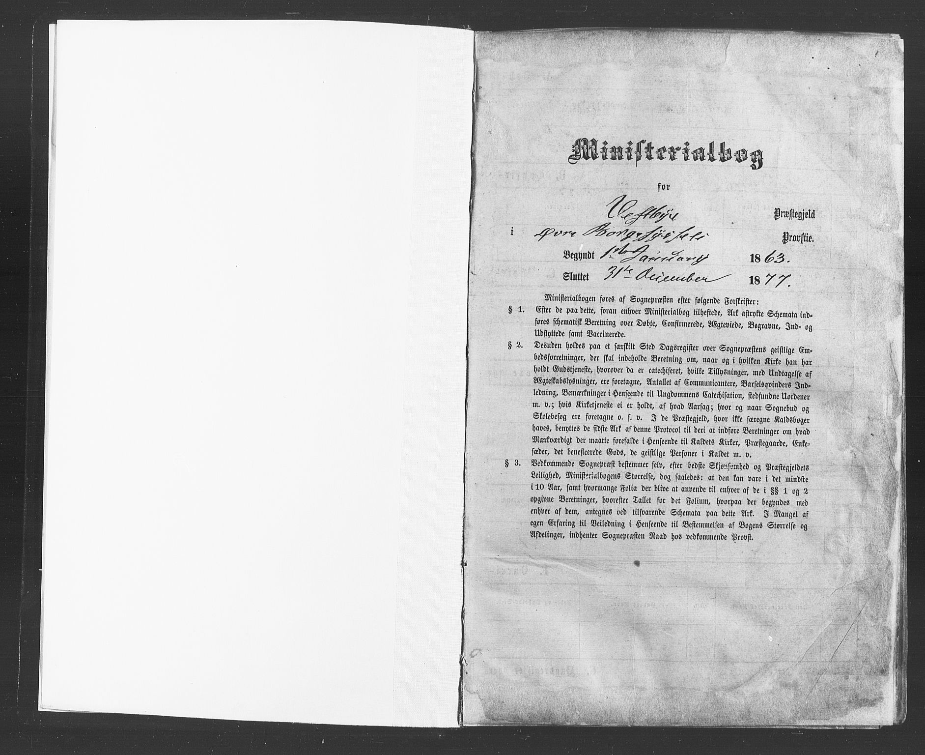 Vestby prestekontor Kirkebøker, SAO/A-10893/F/Fa/L0008: Parish register (official) no. I 8, 1863-1877
