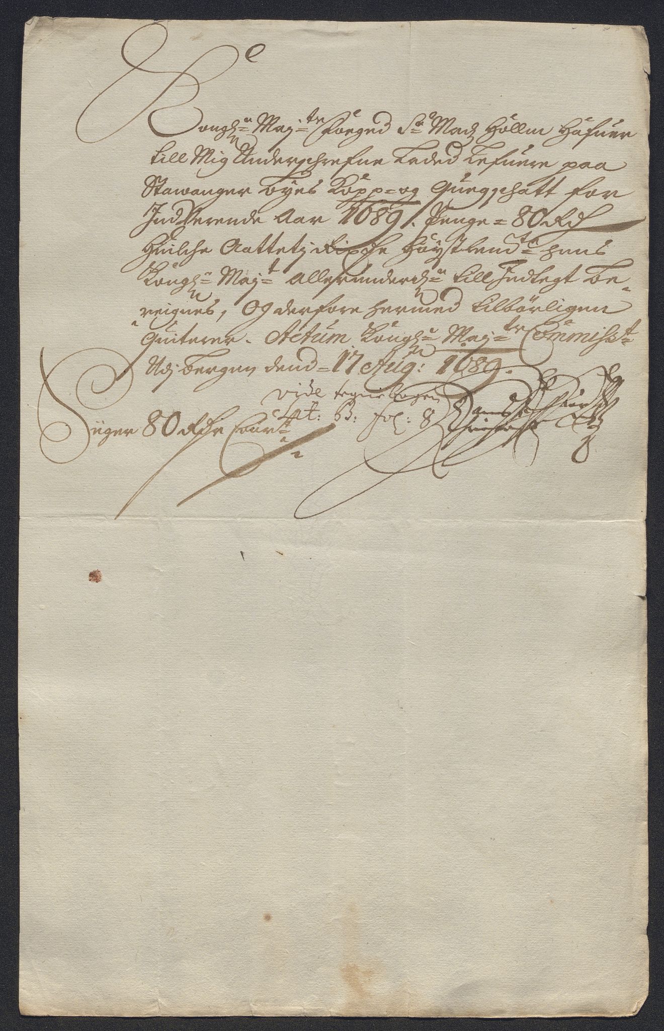 Rentekammeret inntil 1814, Reviderte regnskaper, Byregnskaper, RA/EA-4066/R/Ro/L0302: [O4] Kontribusjonsregnskap, 1687-1711, p. 79