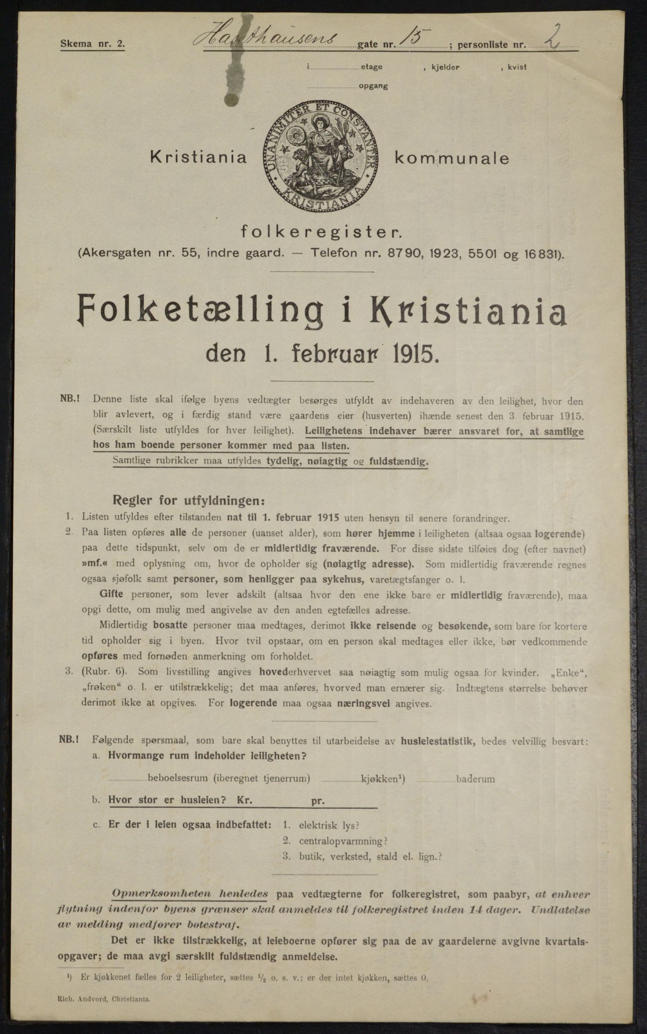 OBA, Municipal Census 1915 for Kristiania, 1915, p. 35283