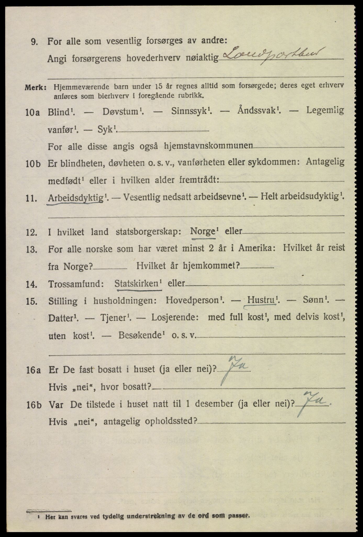 SAK, 1920 census for Sør-Audnedal, 1920, p. 6640