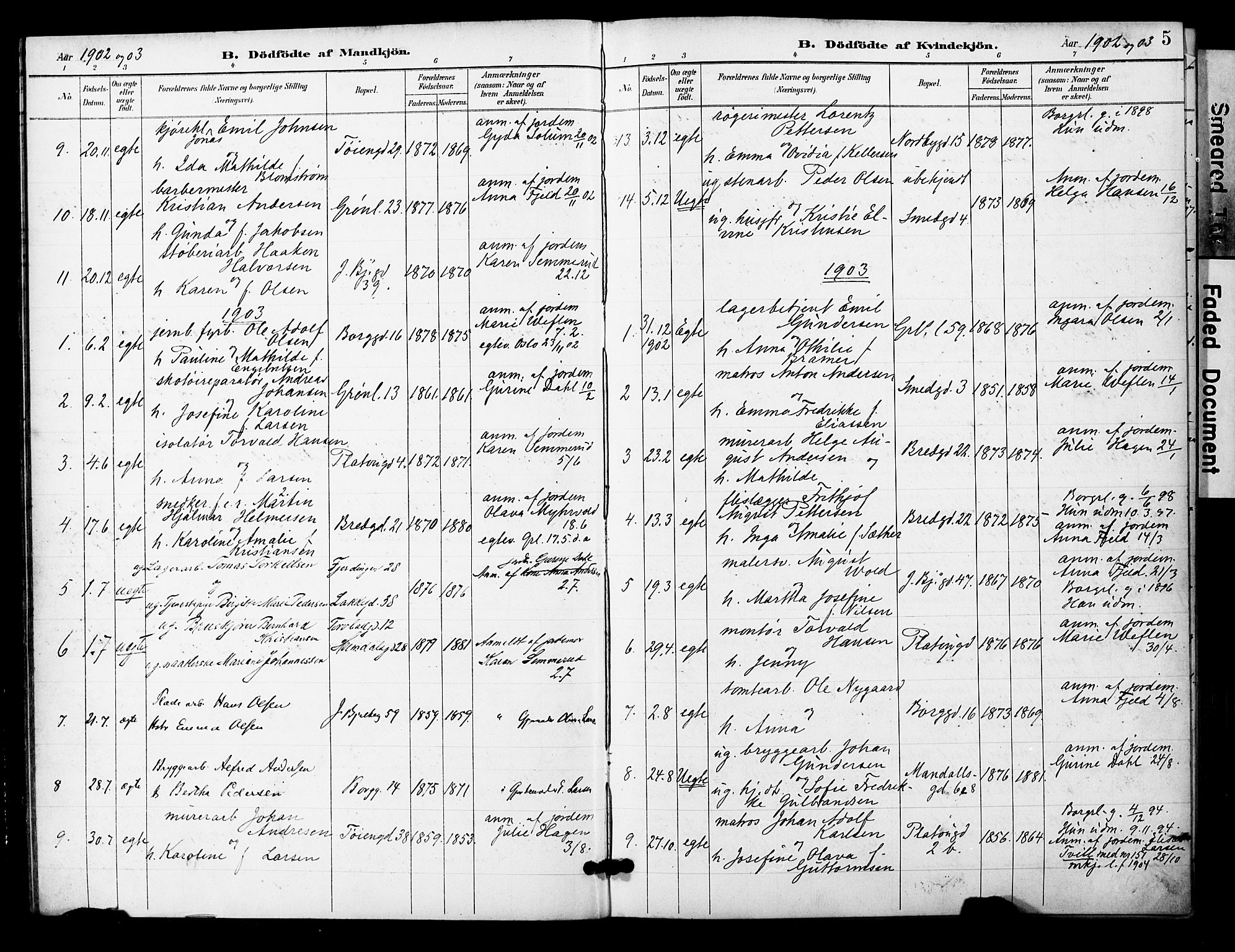 Grønland prestekontor Kirkebøker, AV/SAO-A-10848/F/Fa/L0015: Parish register (official) no. 15, 1899-1919, p. 5