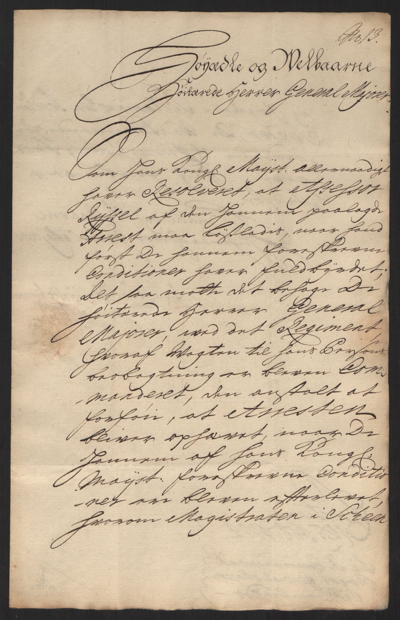 Kommanderende general (KG I) med Det norske krigsdirektorium, AV/RA-EA-5419/D/L0060: Stattholderens, stiftamtmenns og amtmenns brev, 1720-1730, p. 246