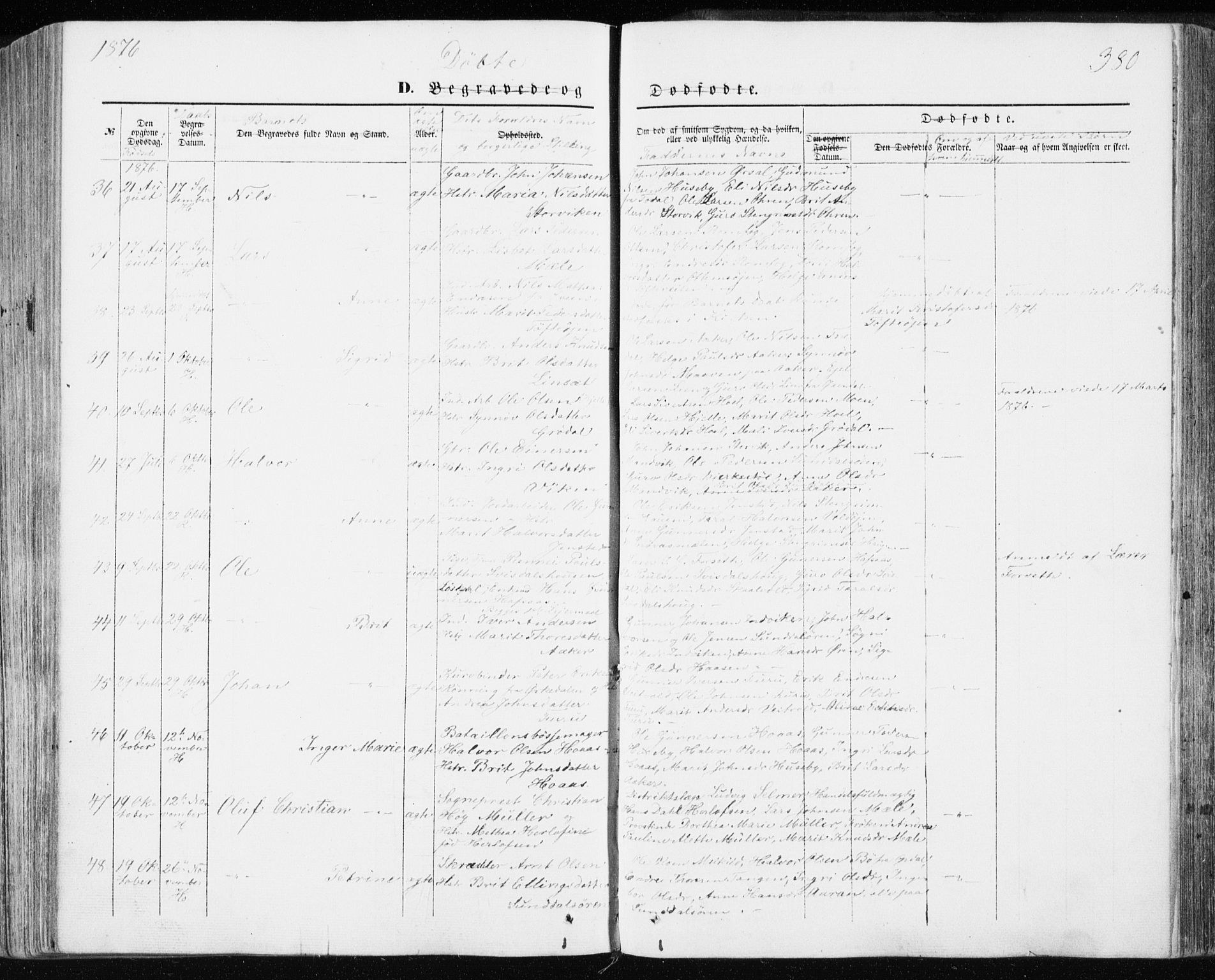 Ministerialprotokoller, klokkerbøker og fødselsregistre - Møre og Romsdal, AV/SAT-A-1454/590/L1013: Parish register (official) no. 590A05, 1847-1877, p. 380