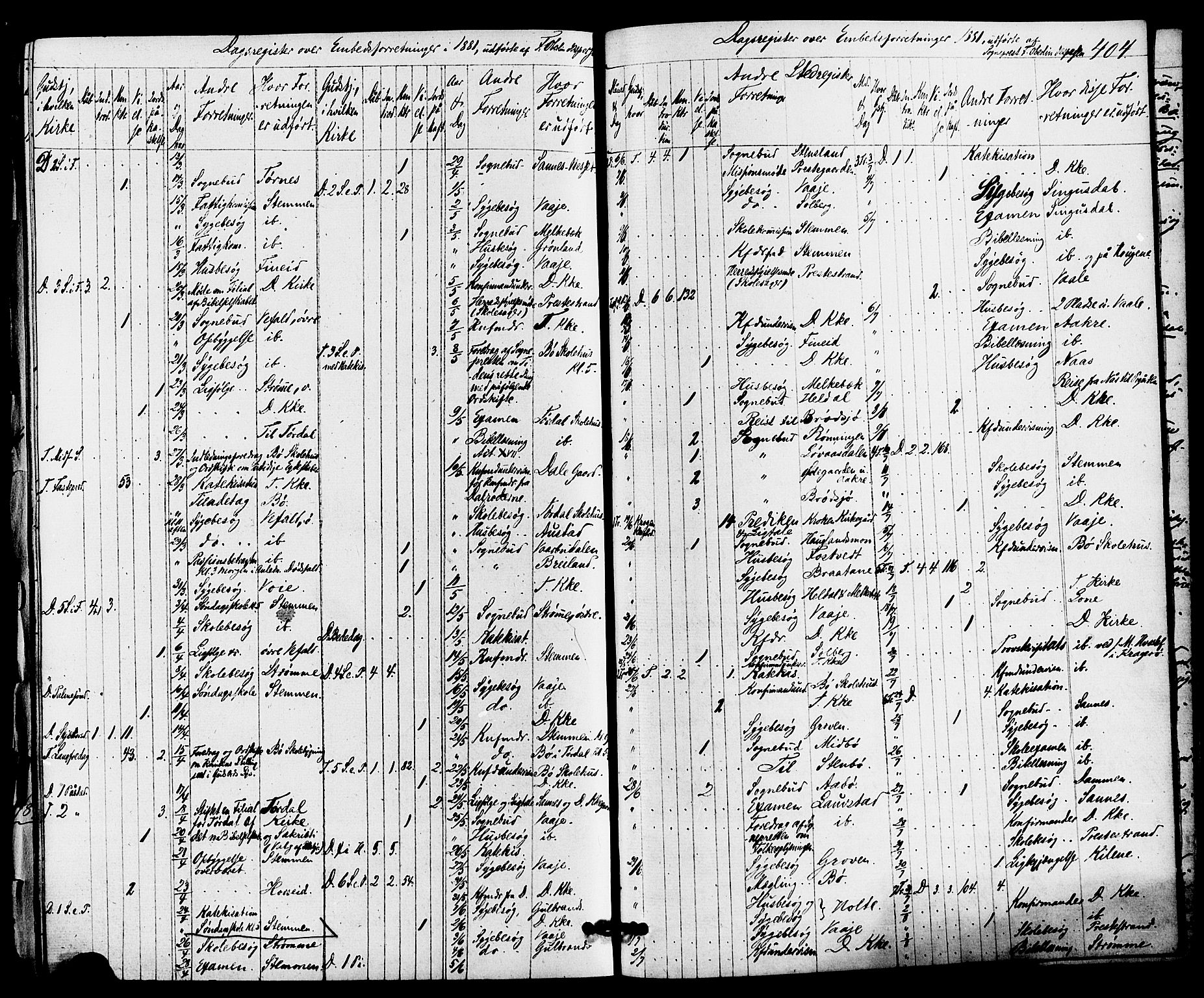 Drangedal kirkebøker, SAKO/A-258/F/Fa/L0009: Parish register (official) no. 9 /1, 1872-1884, p. 404