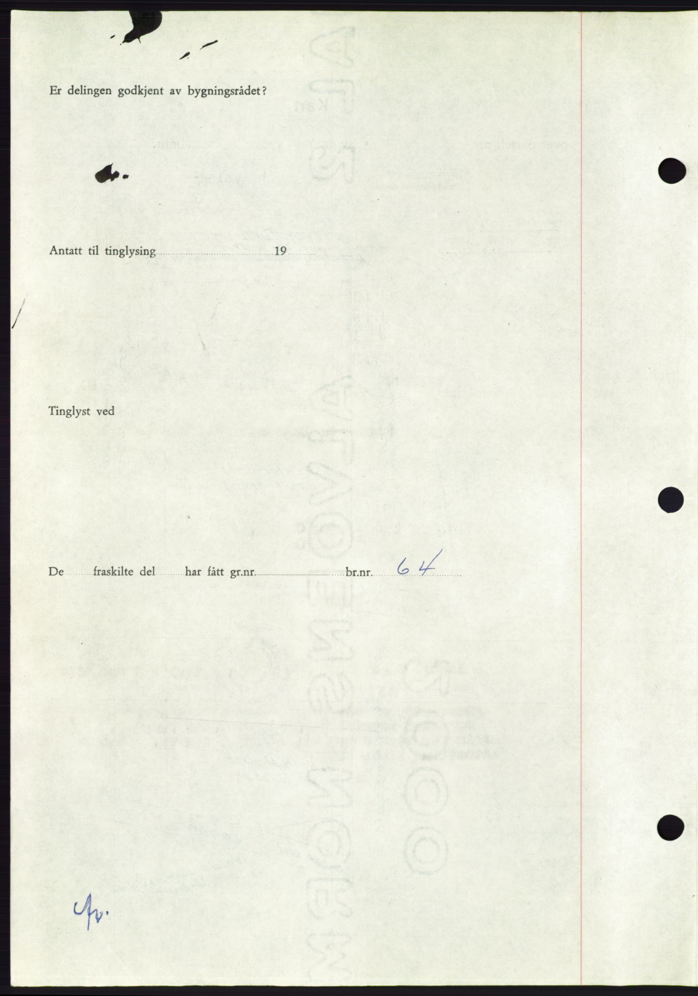 Søre Sunnmøre sorenskriveri, AV/SAT-A-4122/1/2/2C/L0104: Mortgage book no. 30A, 1956-1956, Diary no: : 1315/1956