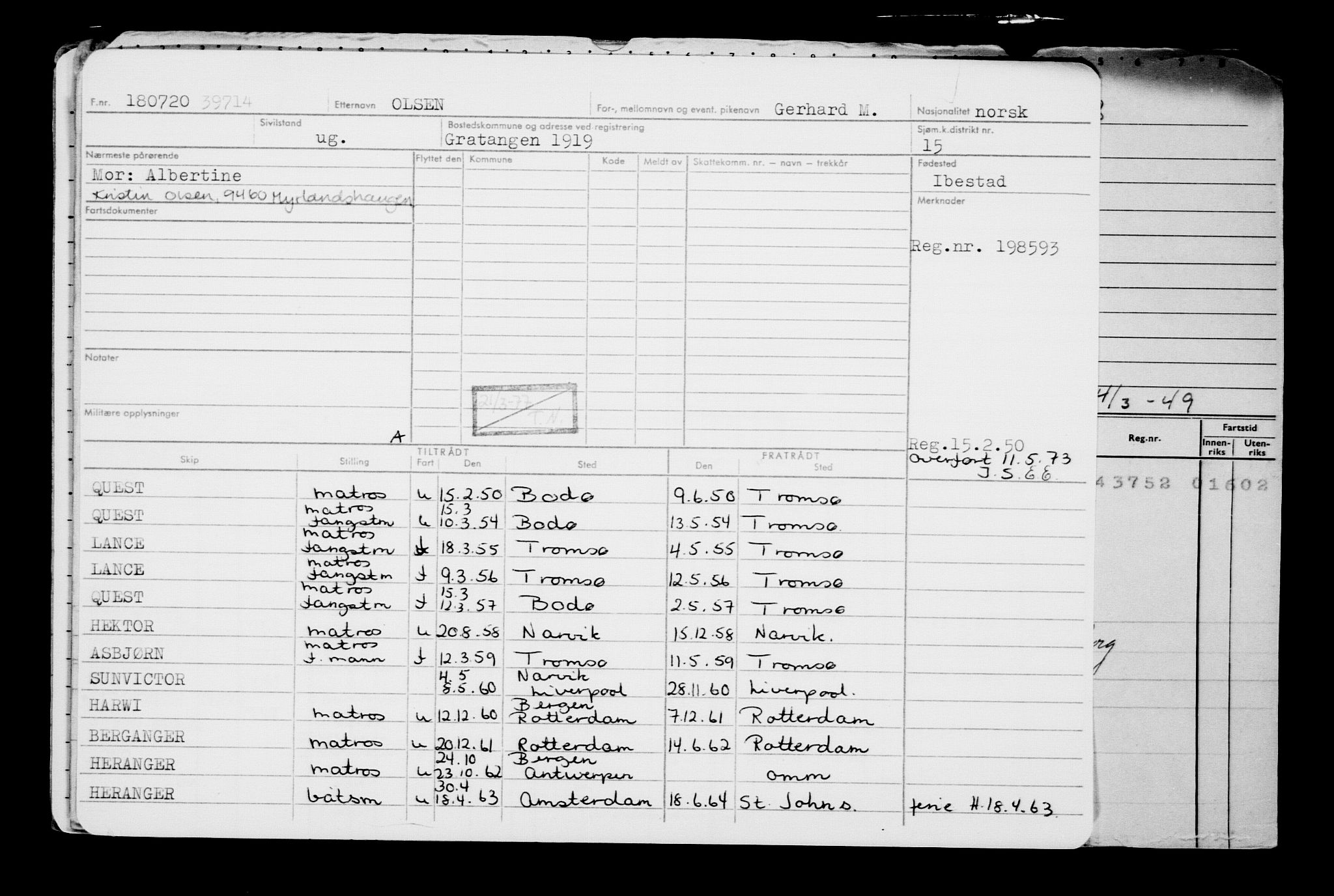 Direktoratet for sjømenn, AV/RA-S-3545/G/Gb/L0183: Hovedkort, 1920, p. 450