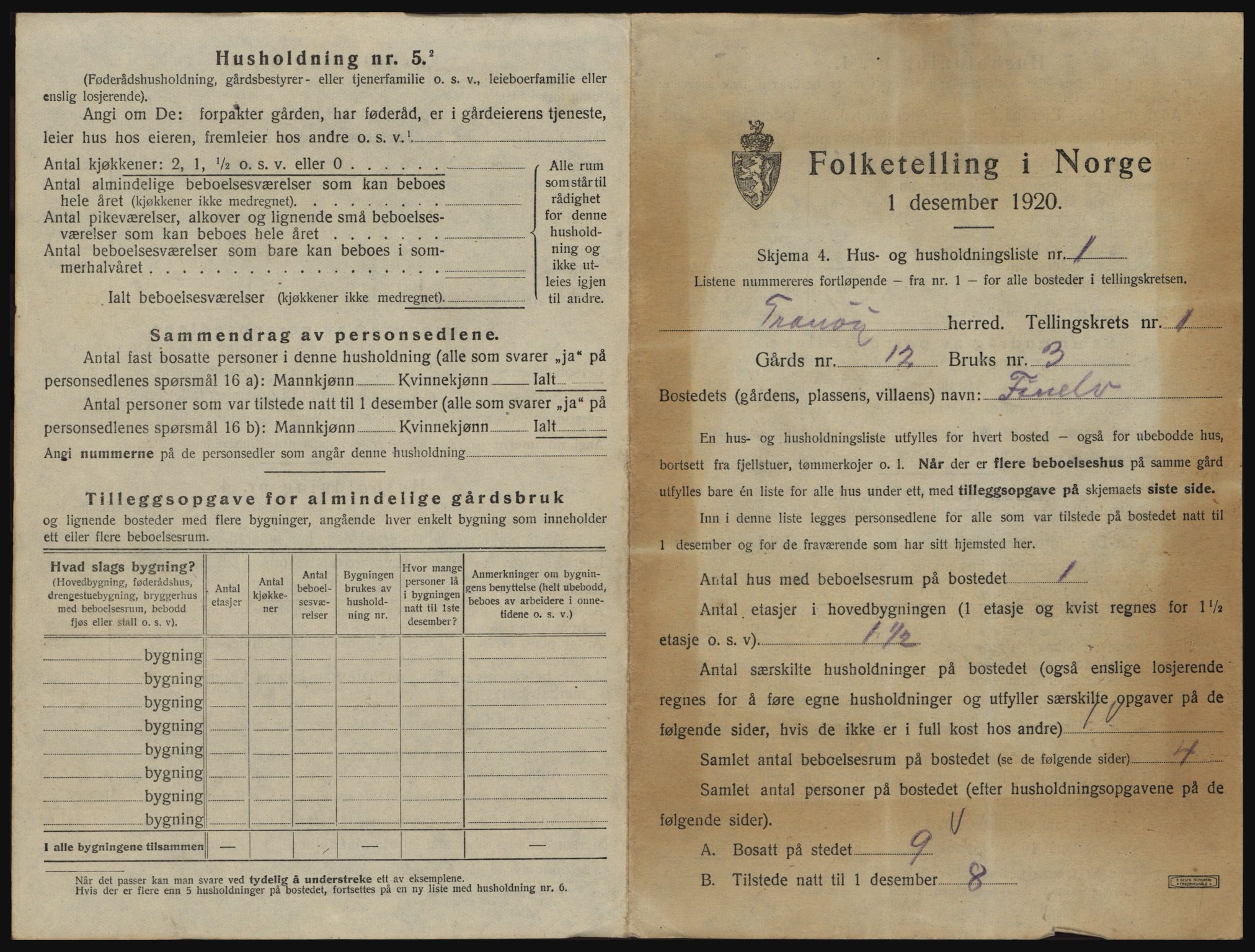 SATØ, 1920 census for Tranøy, 1920, p. 35