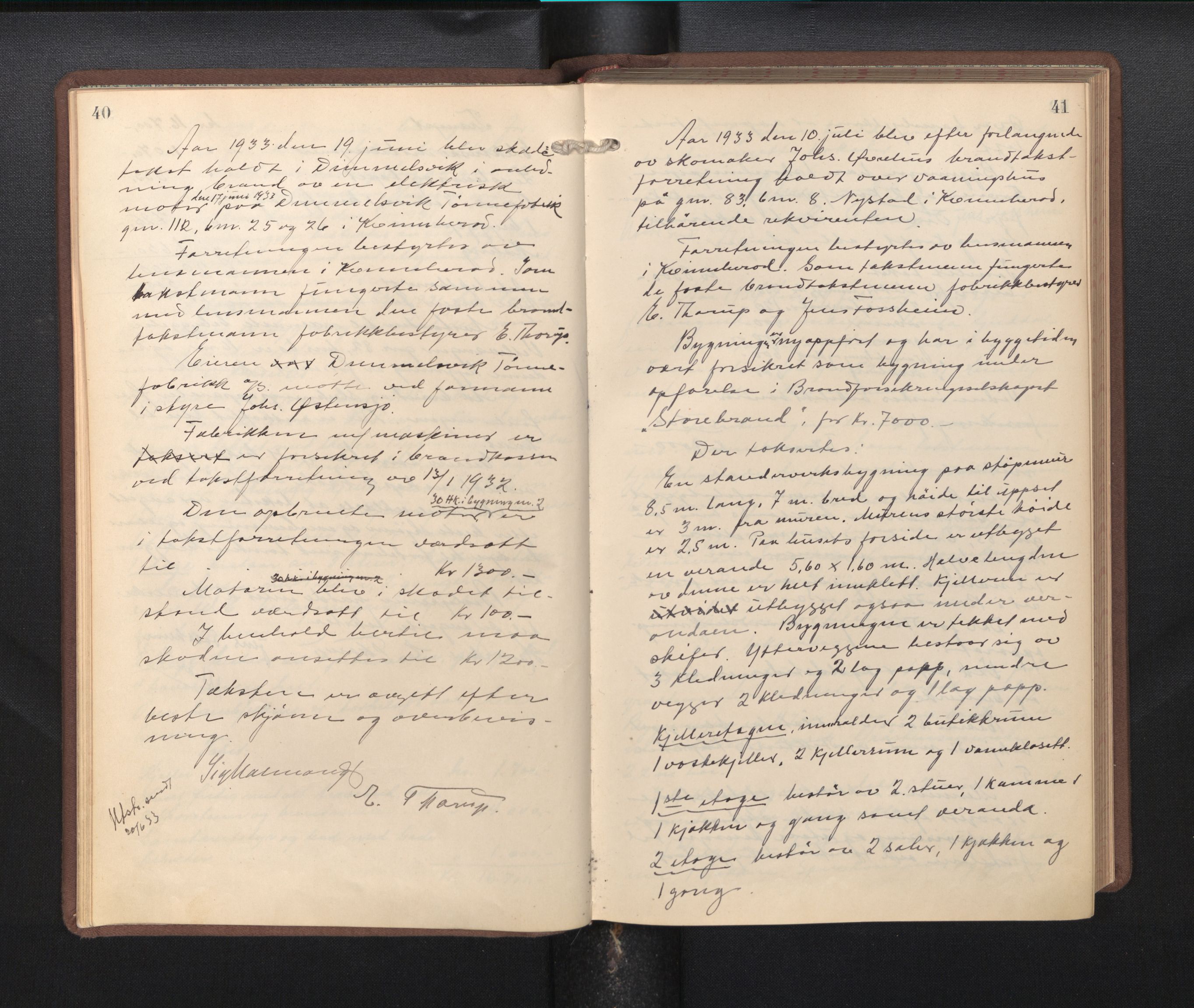 Lensmannen i Kvinnherad, AV/SAB-A-33301/1/0012/L0002: Branntakstprotokoll, 1927-1955, p. 40-41