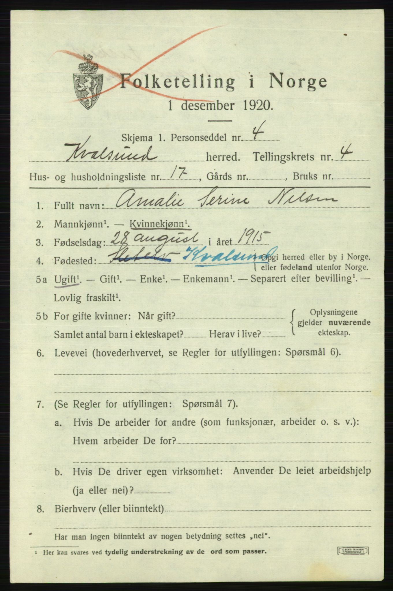 SATØ, 1920 census for , 1920, p. 1574