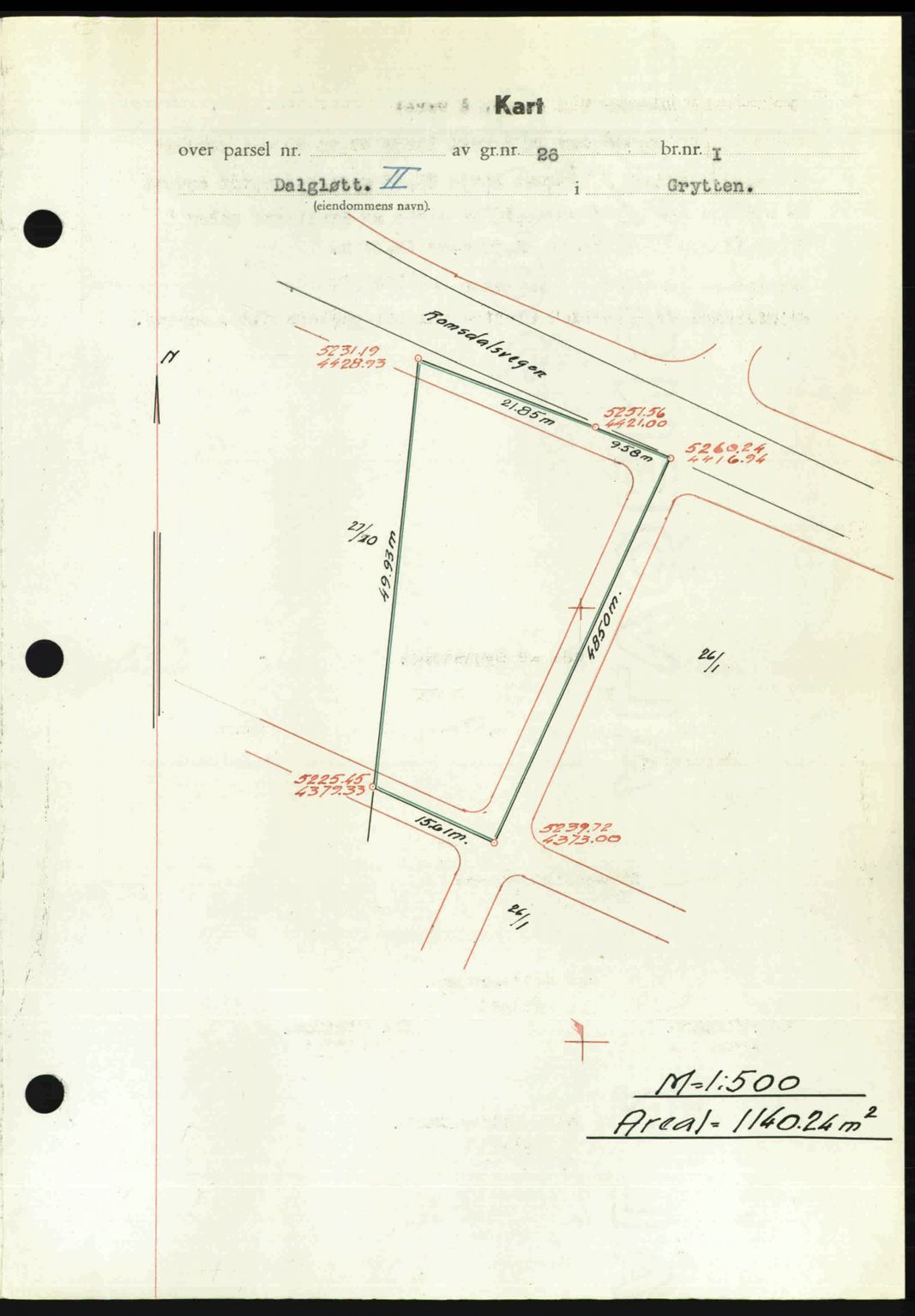 Romsdal sorenskriveri, AV/SAT-A-4149/1/2/2C: Mortgage book no. A26, 1948-1948, Diary no: : 1911/1948