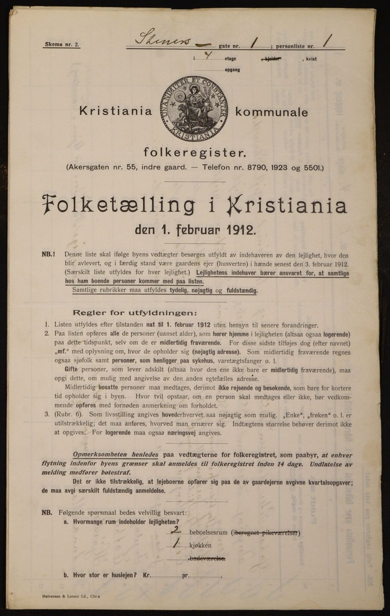 OBA, Municipal Census 1912 for Kristiania, 1912, p. 101524