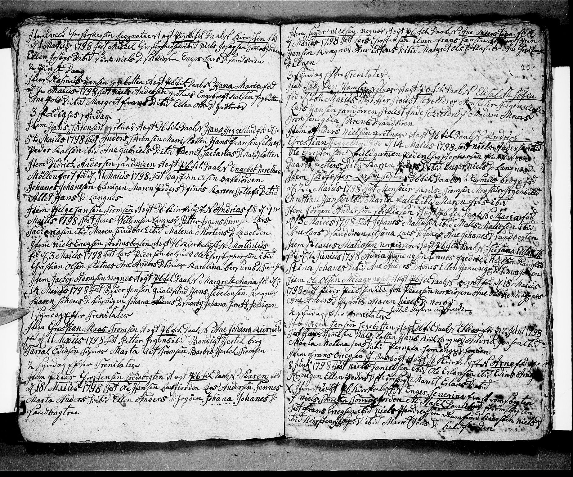 Tromsø sokneprestkontor/stiftsprosti/domprosti, AV/SATØ-S-1343/G/Ga/L0005kirke: Parish register (official) no. 5, 1796-1808, p. 20