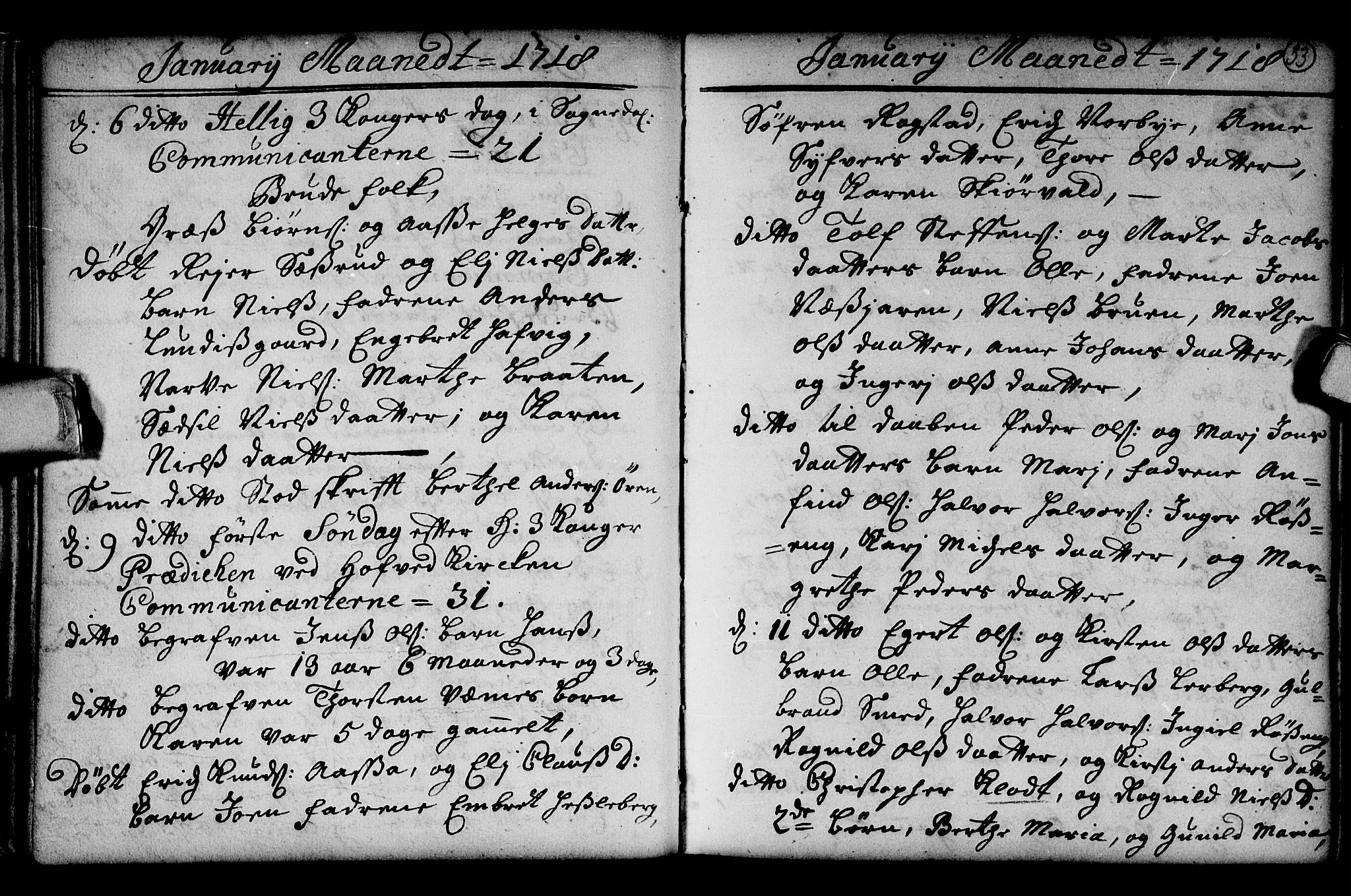 Norderhov kirkebøker, AV/SAKO-A-237/G/Ga/L0001: Parish register (copy) no. I 1, 1717-1725, p. 33