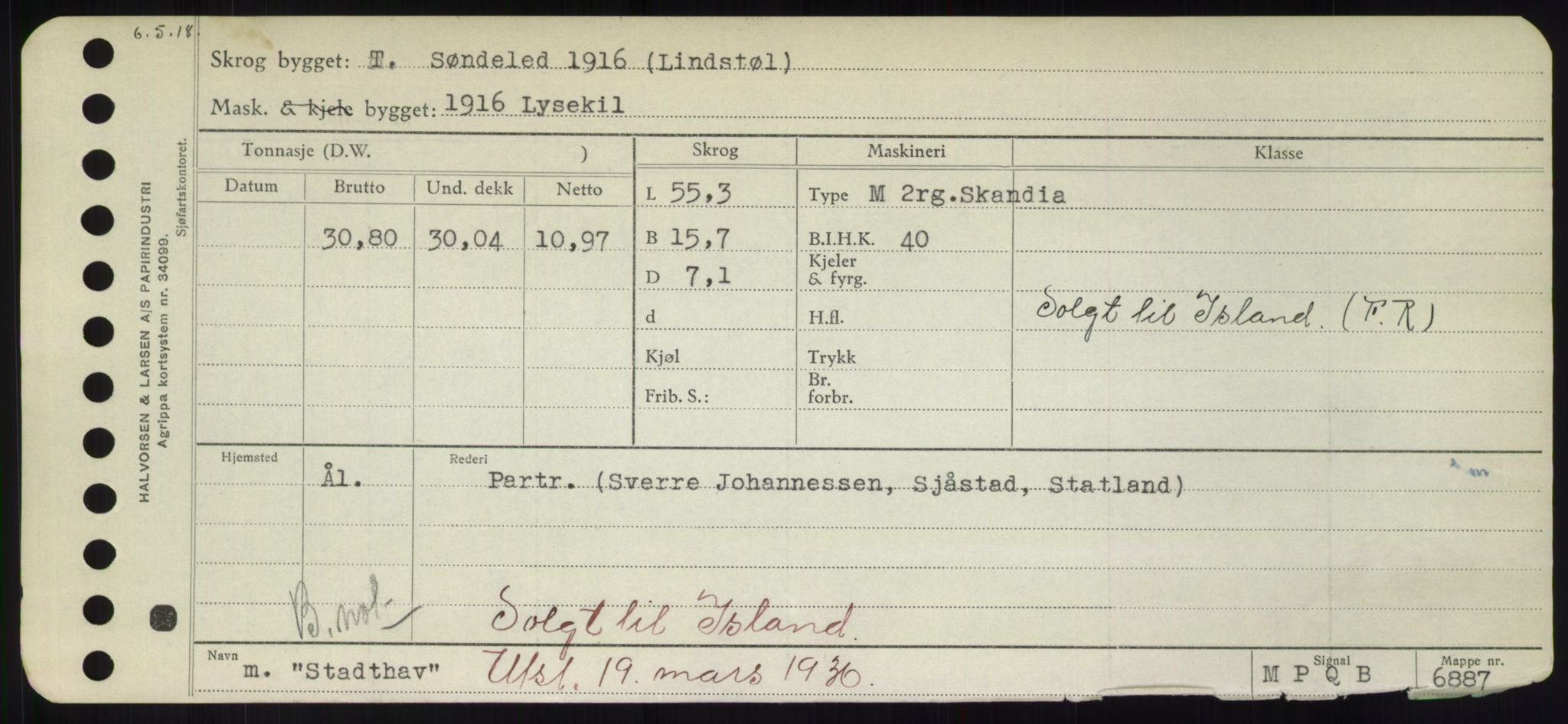 Sjøfartsdirektoratet med forløpere, Skipsmålingen, RA/S-1627/H/Hd/L0036: Fartøy, St, p. 41