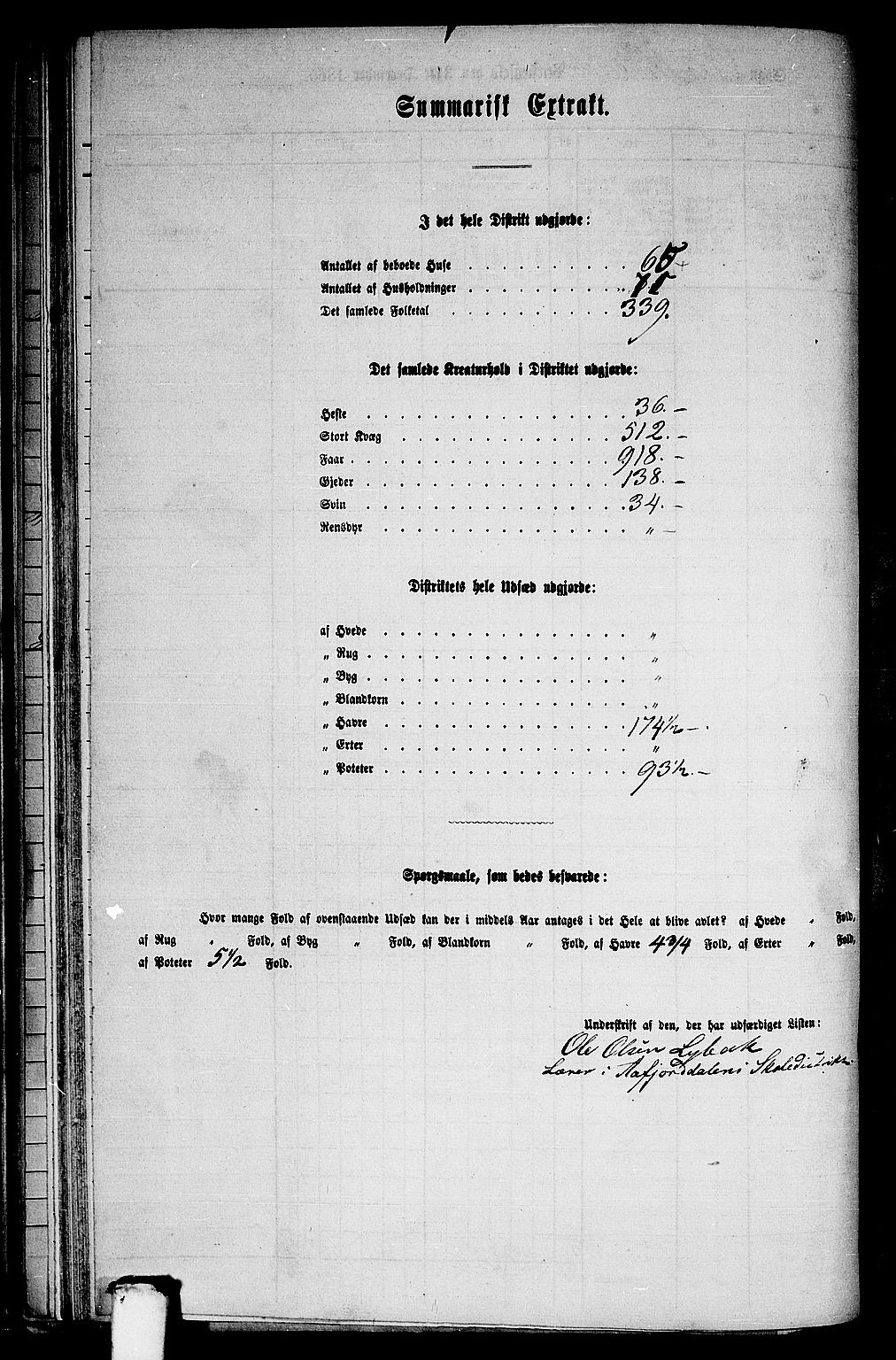 RA, 1865 census for Hyllestad, 1865, p. 63