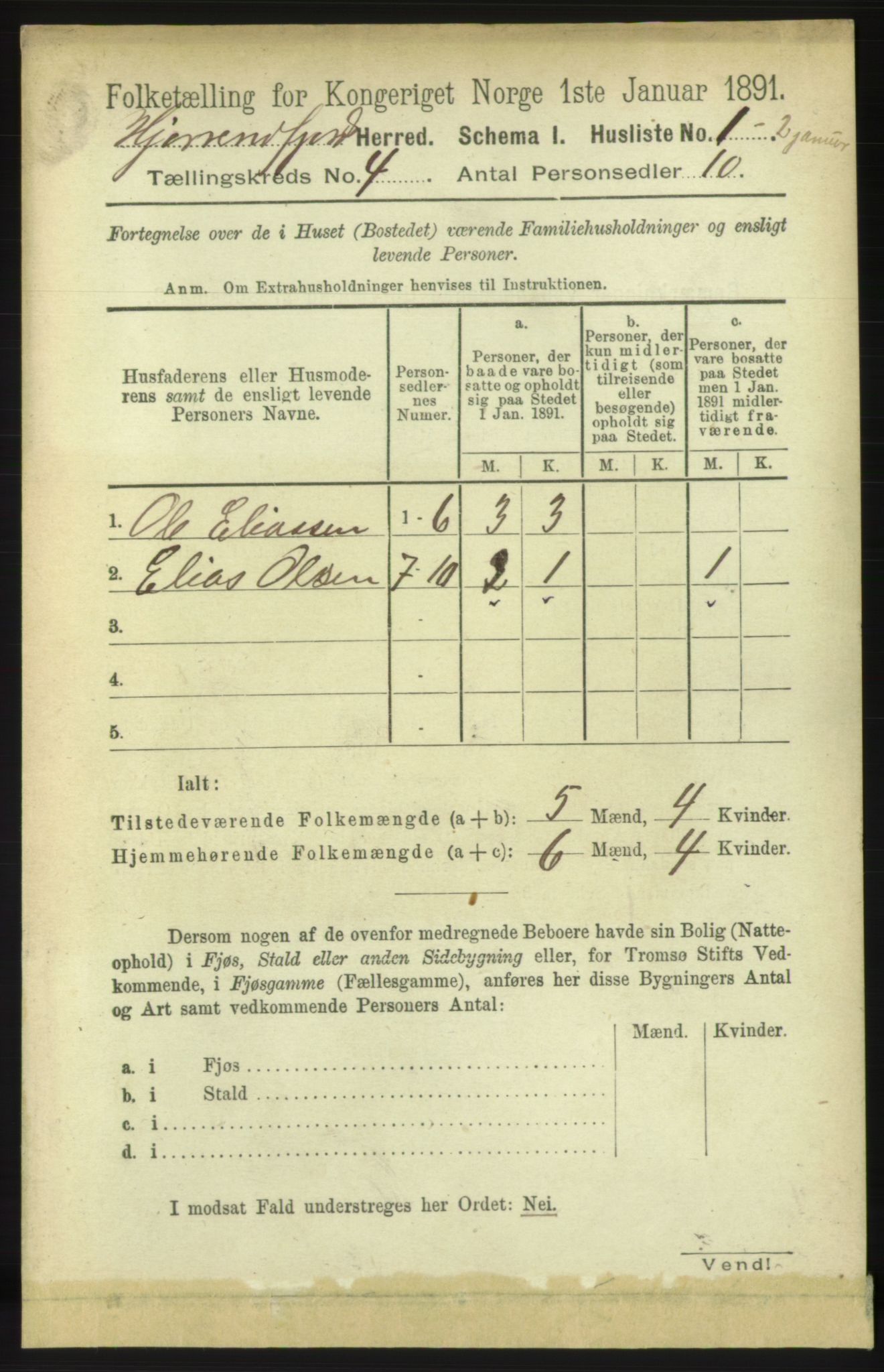 RA, 1891 census for 1522 Hjørundfjord, 1891, p. 640