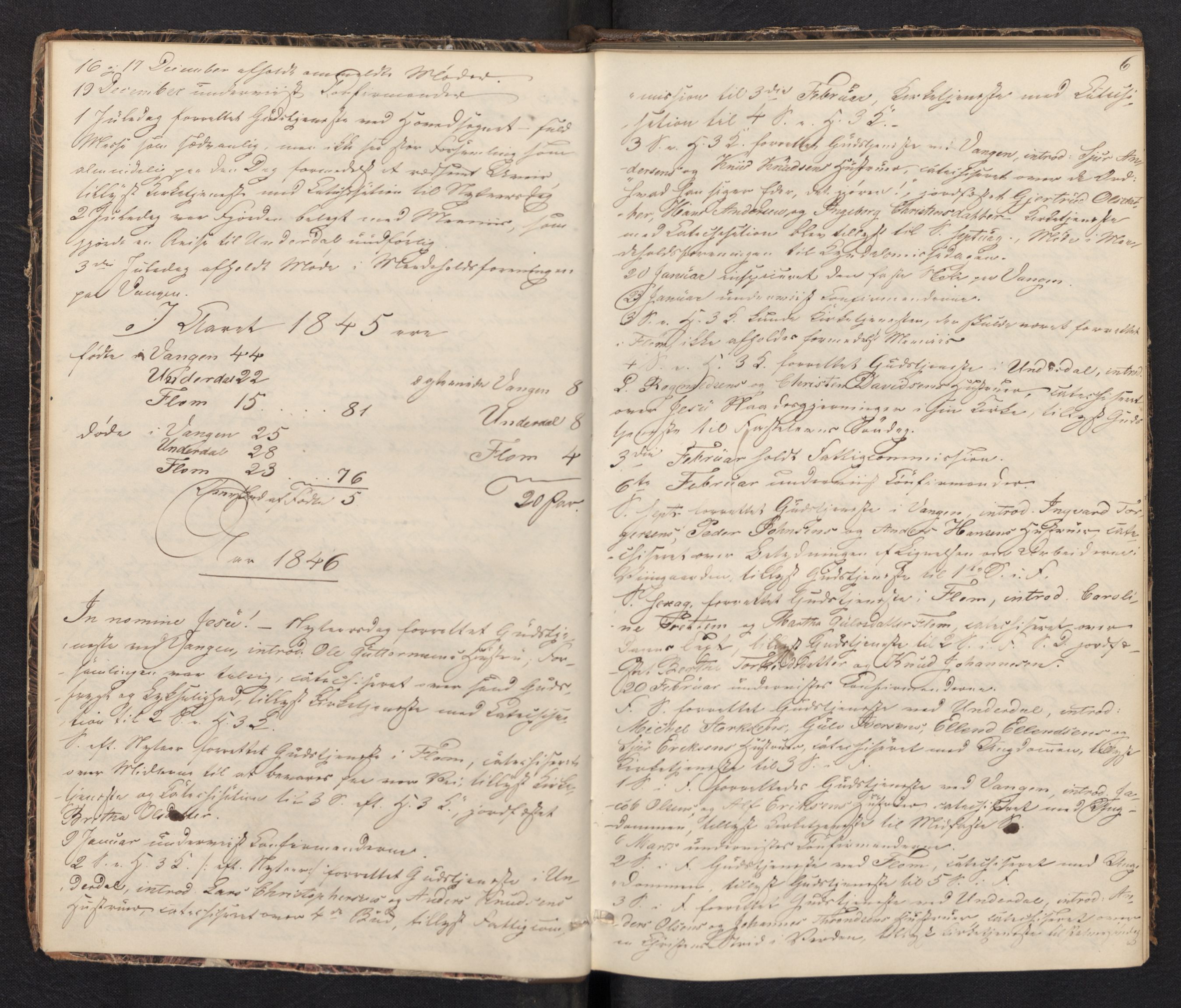 Aurland sokneprestembete, SAB/A-99937/H/Ha/Haf: Diary records no. F 0, 1844-1876, p. 5b-6a