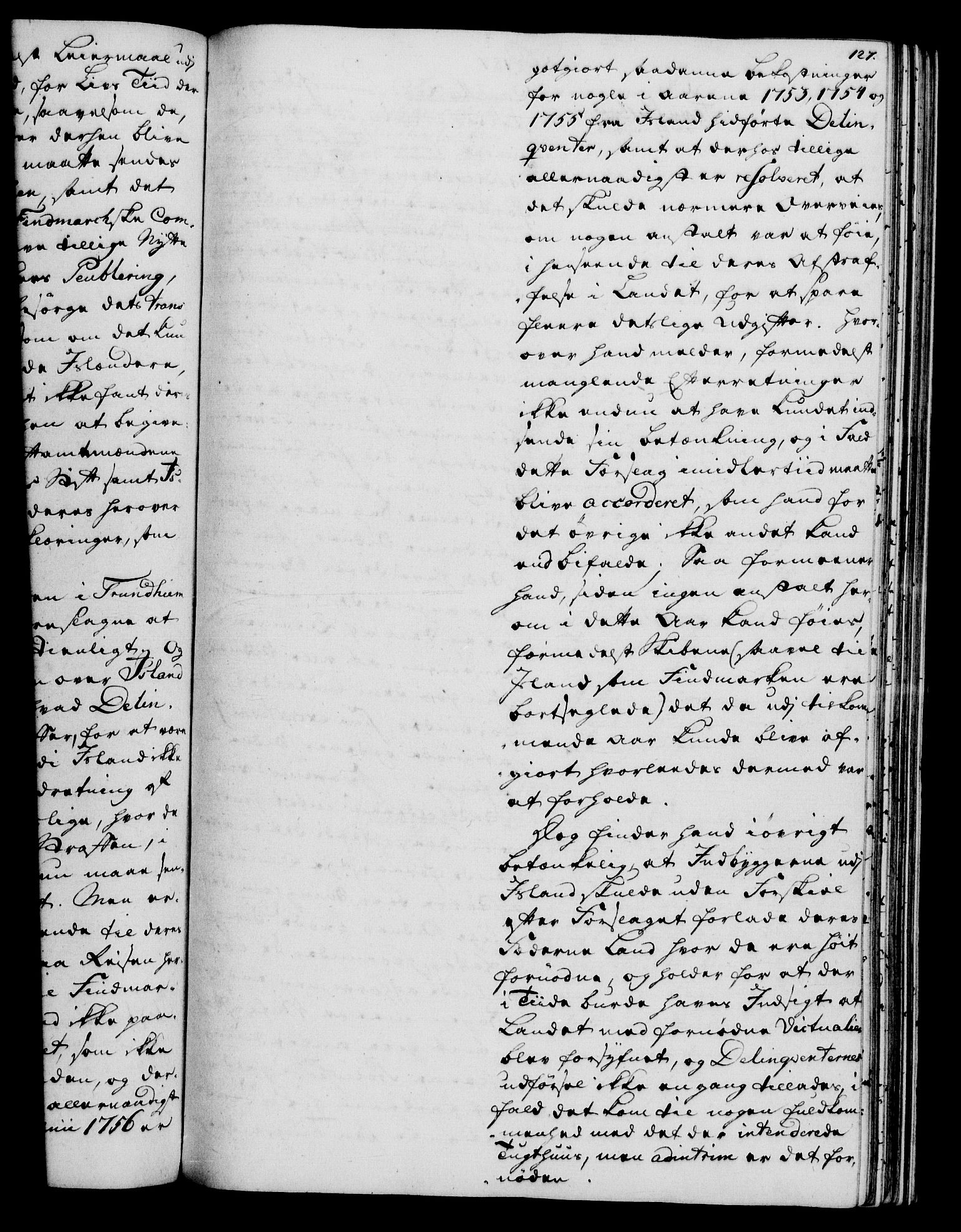 Rentekammeret, Kammerkanselliet, RA/EA-3111/G/Gh/Gha/L0034: Norsk ekstraktmemorialprotokoll (merket RK 53.79), 1756-1759, p. 127