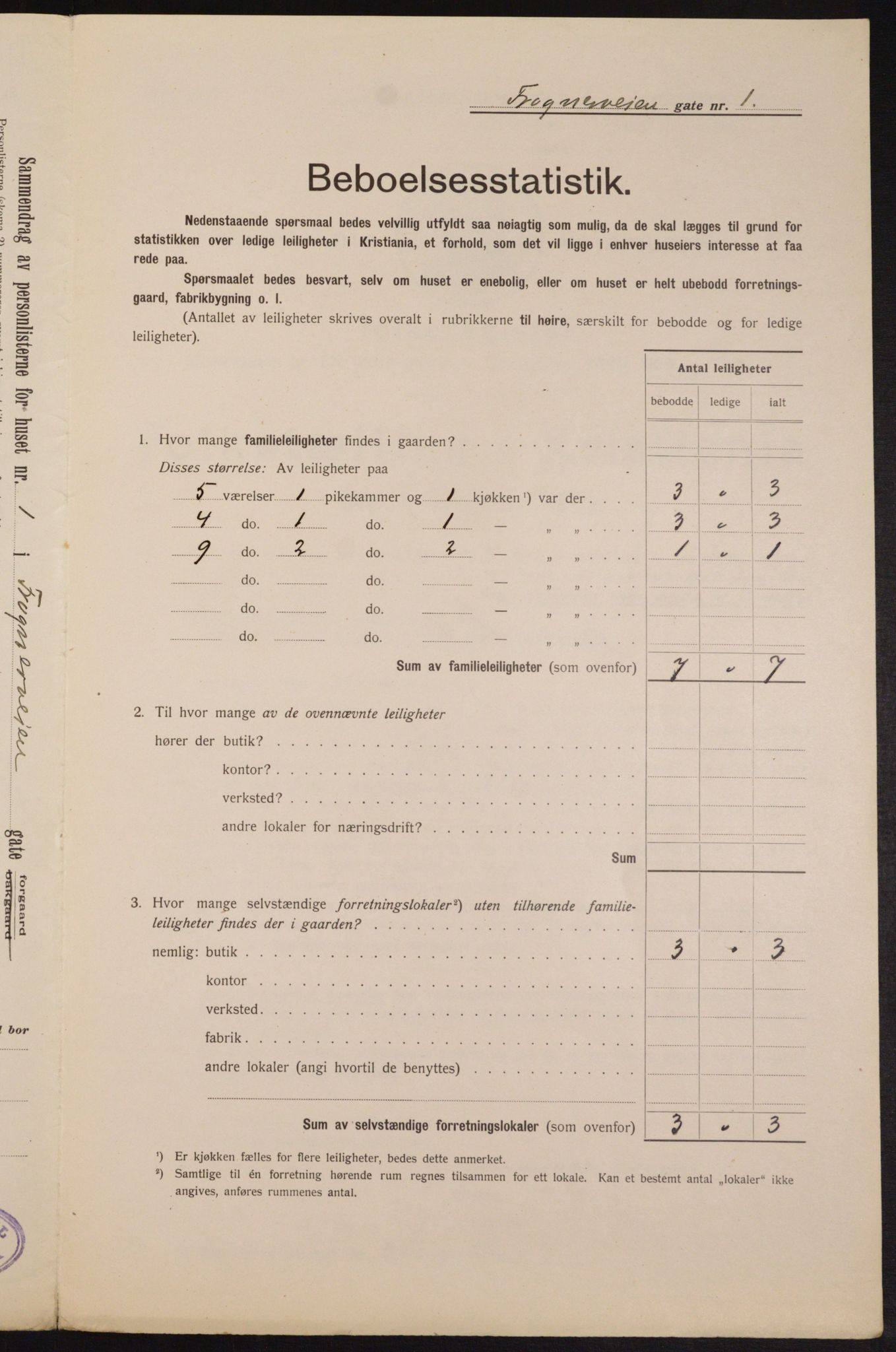 OBA, Municipal Census 1913 for Kristiania, 1913, p. 27214