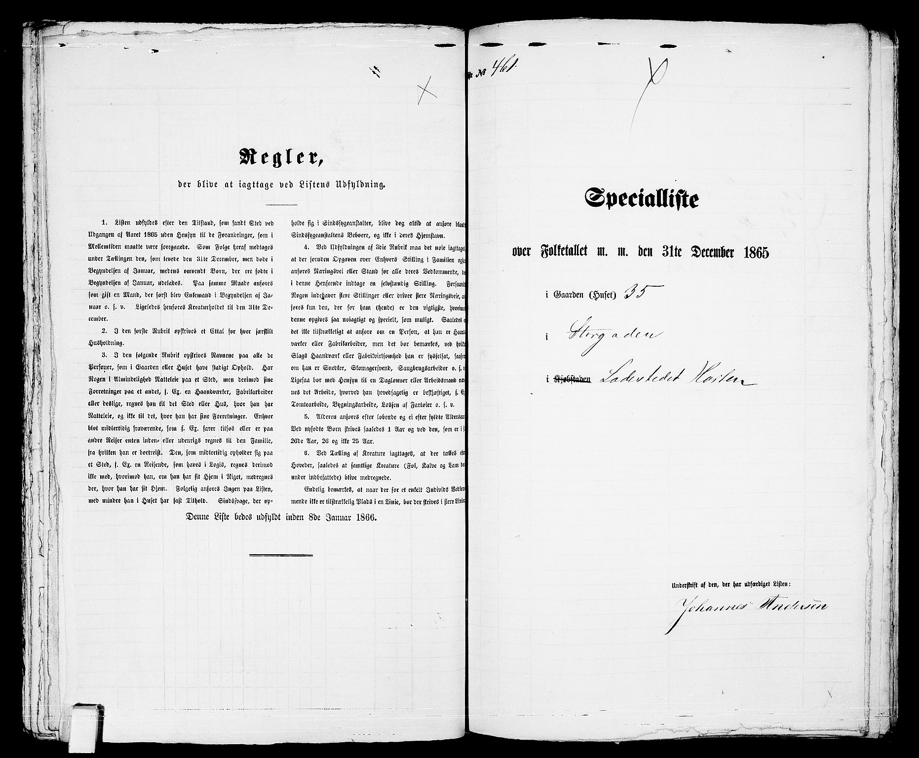 RA, 1865 census for Horten, 1865, p. 966