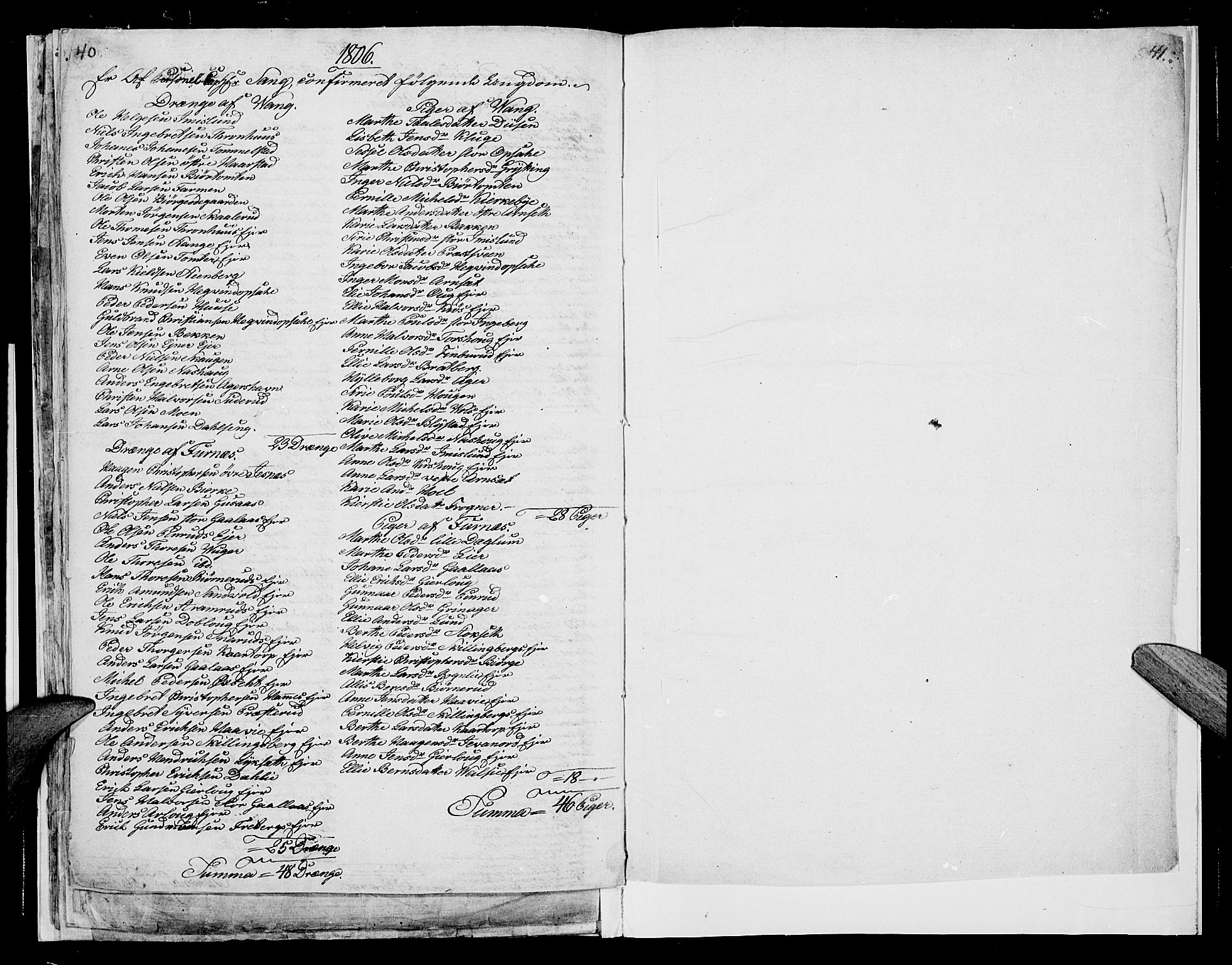 Vang prestekontor, Hedmark, SAH/PREST-008/H/Ha/Haa/L0004: Parish register (official) no. 4, 1776-1806, p. 40-41